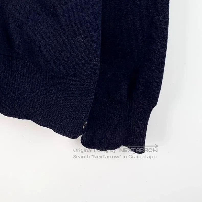 Thom Browne Thom Browne Navy blue cotton V-neck long-sleeved knitted c Size US M / EU 48-50 / 2 - 4 Thumbnail