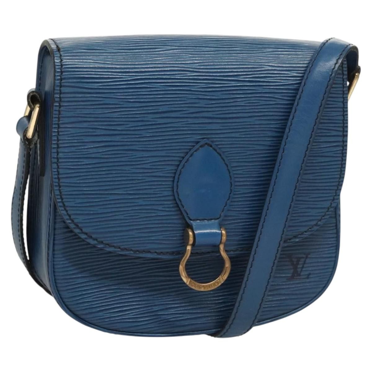 Louis Vuitton Epi Saint Cloud Pm Shoulder Bag Blue M52195 Lv Auth Ba1629, Women's