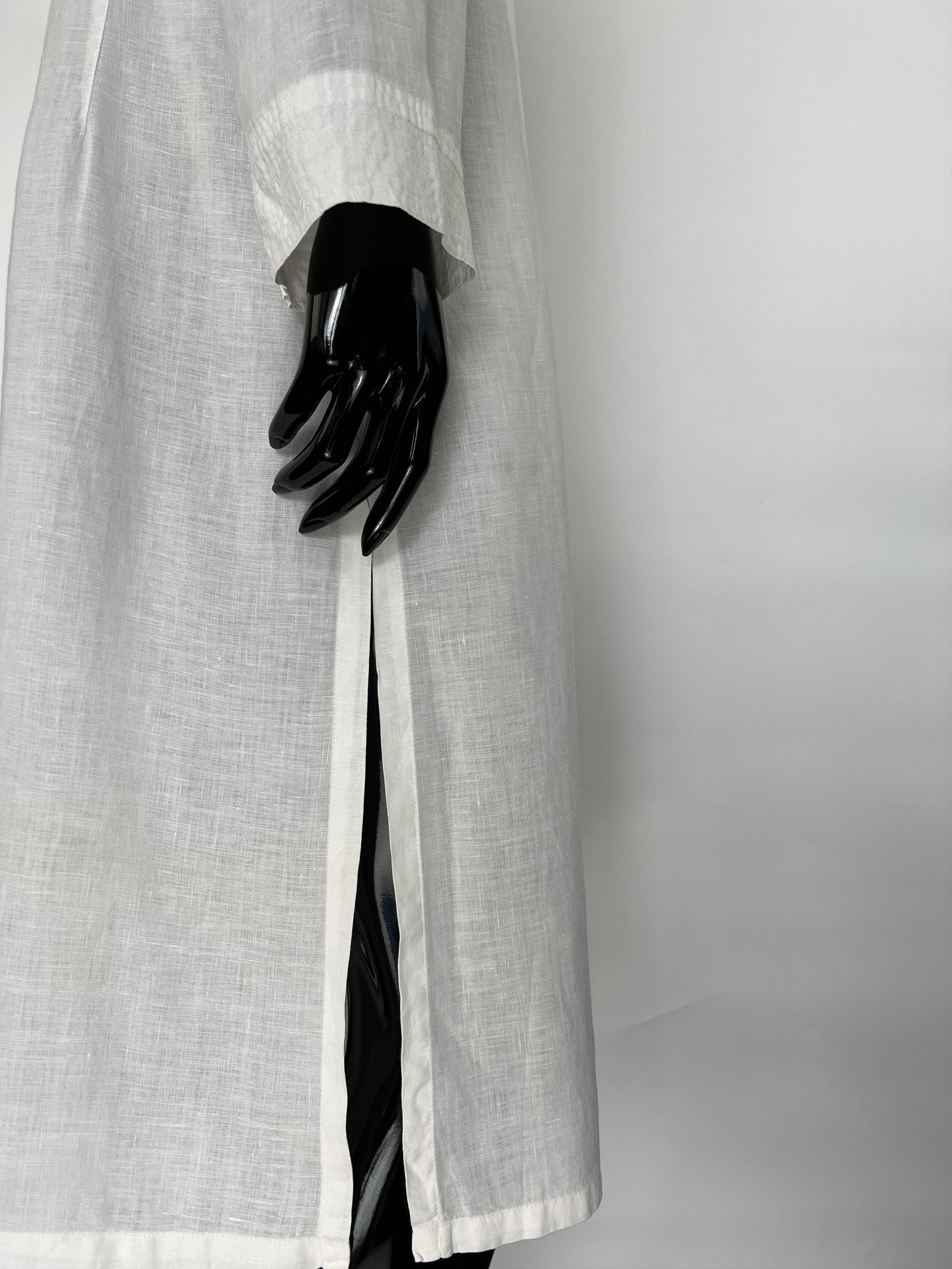 Other All In All 100% Linen Long Sleeve Button Shirt Dress IT50 Size XXL / US 16-18 / IT 52-54 - 5 Thumbnail