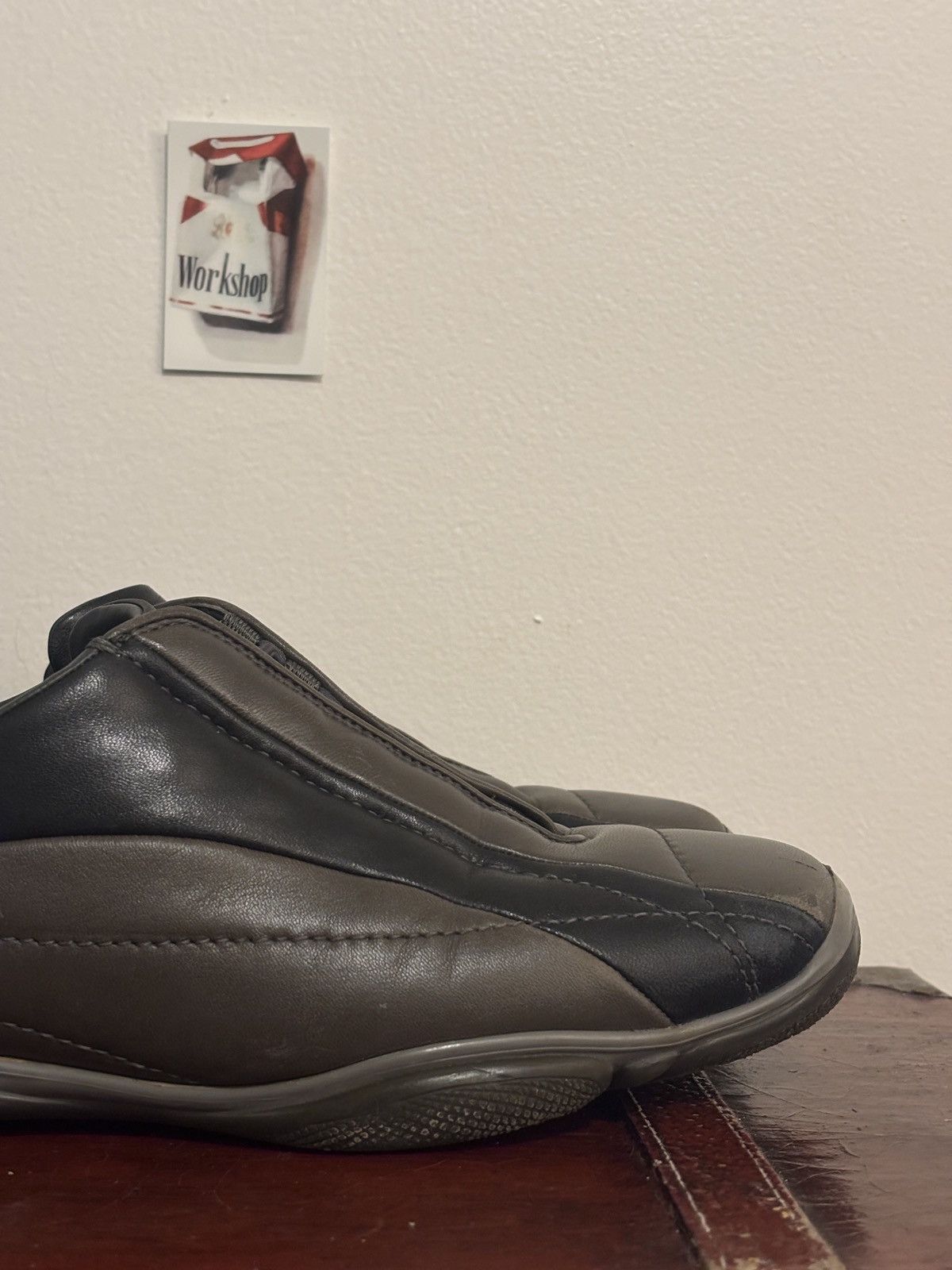 Prada Prada Square Toe Leather Luxury Bowling-like Trainers Size US 9 / EU 42 - 14 Thumbnail