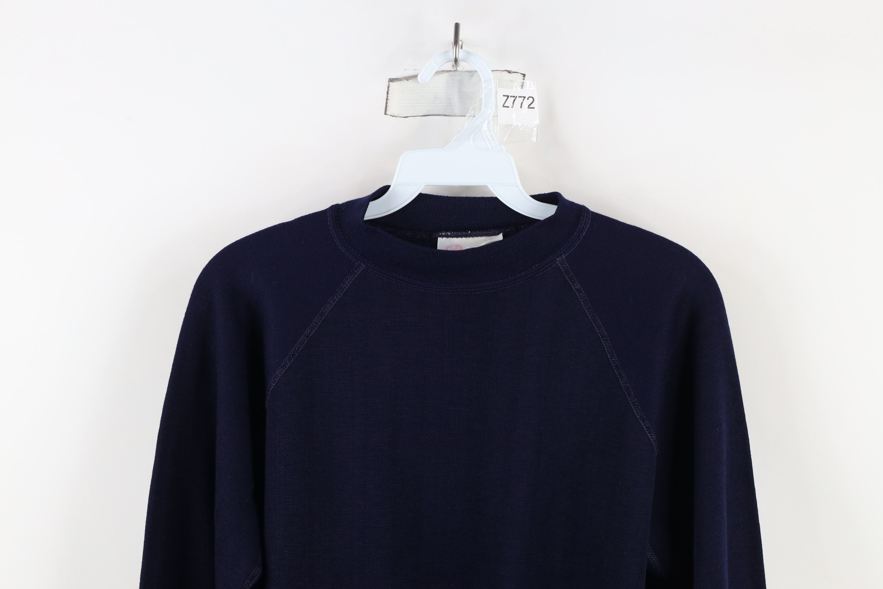 Vintage Vintage 70s Streetwear Gusseted Raglan Sweatshirt Blue USA Size US M / EU 48-50 / 2 - 2 Thumbnail