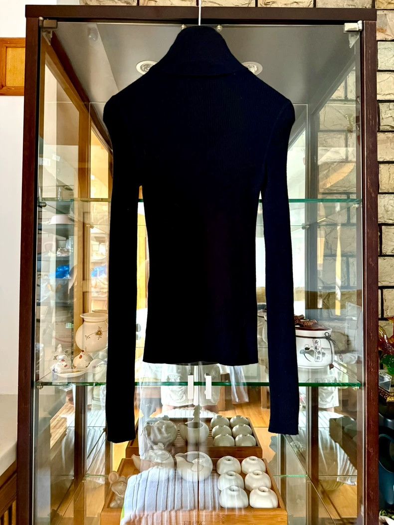 Saint Laurent Paris Saint Laurent Paris 20fw runway black knit turtleneck swea Size S / US 4 / IT 40 - 4 Thumbnail