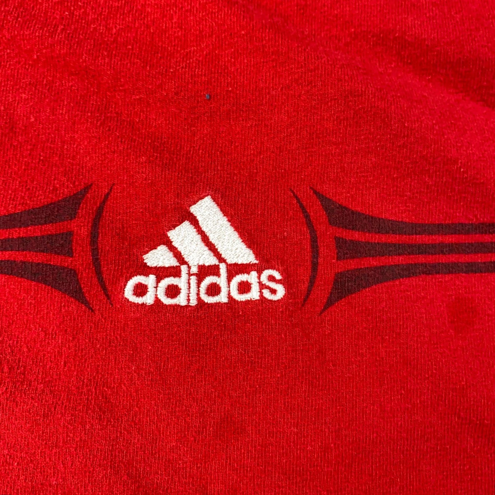Adidas VTG Adidas Tee Shirt Mens XL Red Embroidered Short Sleeve Size US XL / EU 56 / 4 - 4 Thumbnail