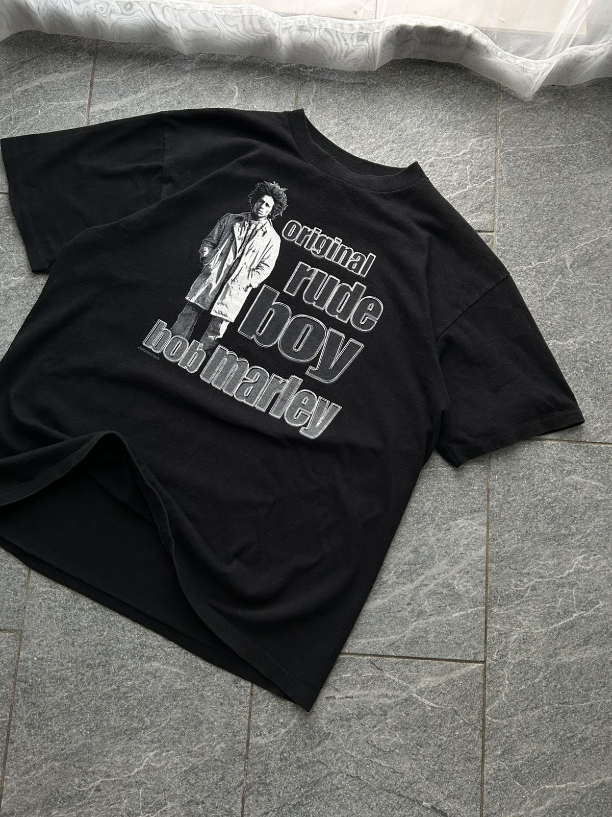 Bob Marley Bob Marley tee T-shirt vintage 1990 big logo X-Large man’s Size US XL / EU 56 / 4 - 13 Thumbnail