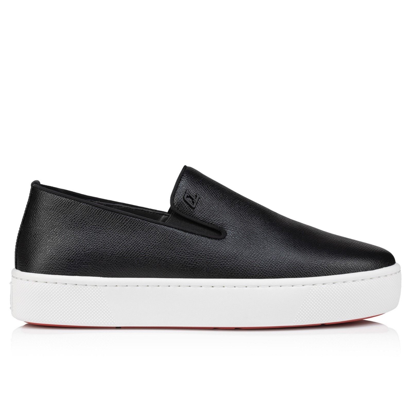 Christian Louboutin Christian Louboutin Mens Boatissimo Flat Black Leather Size US 9 / EU 42 - 3 Thumbnail