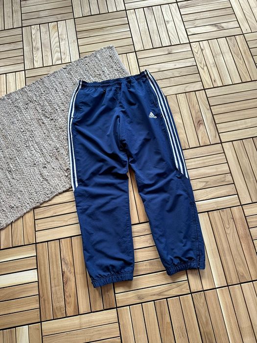 Adidas Crazy Vintage 90s Adidas Baggy Track Pants Blue Striped