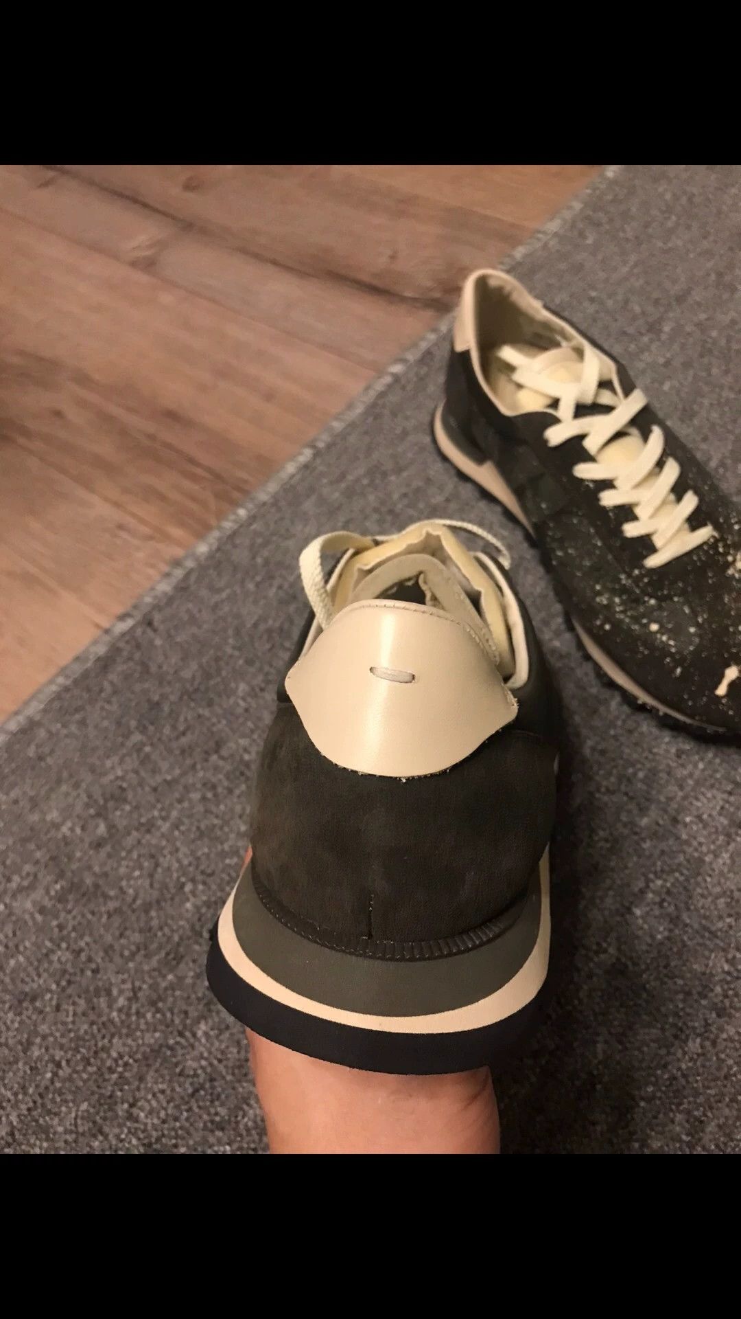 Maison Margiela MaisonMargiela paint splatter 43green sneakers dustbag nobox Size US 10 / EU 43 - 3 Thumbnail