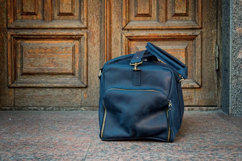 Sports bag. Genuine leather travel bag. Duffel Bag
