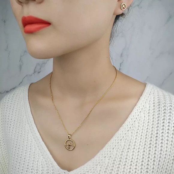 Other Stainless Steel Electrocardiogram Necklace Set Size ONE SIZE - 2 Thumbnail