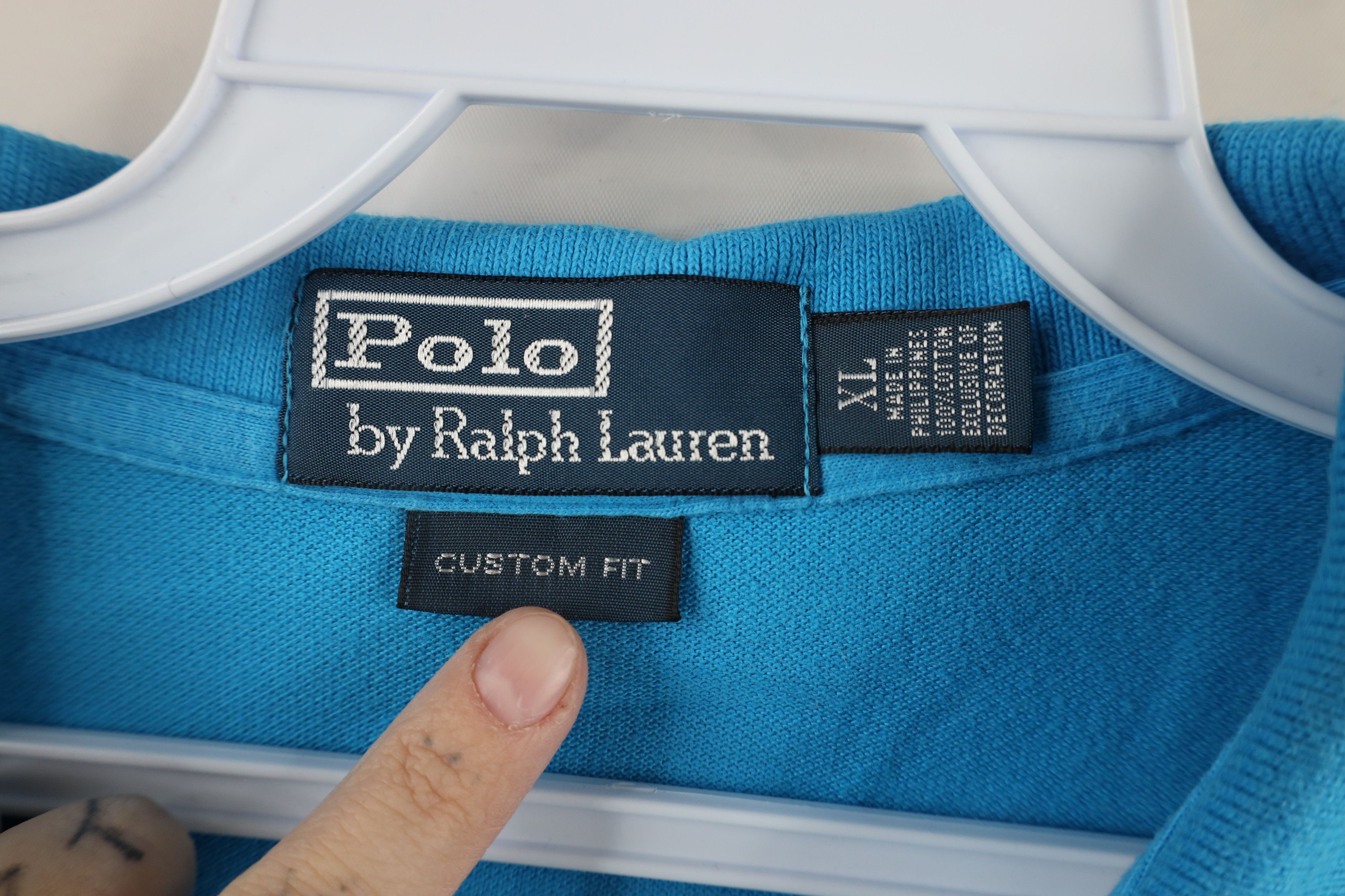Ralph Lauren × Vintage Vintage 90s Ralph Lauren Pique Cotton Collared Polo Shirt Size US XL / EU 56 / 4 - 6 Thumbnail