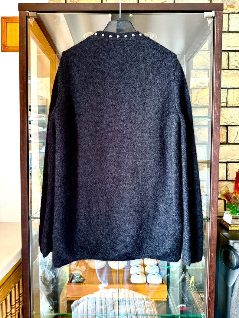 Saint Laurent Paris Saint laurent paris 14fw black studded mohair cardigan swea Size US M / EU 48-50 / 2 - 4 Thumbnail