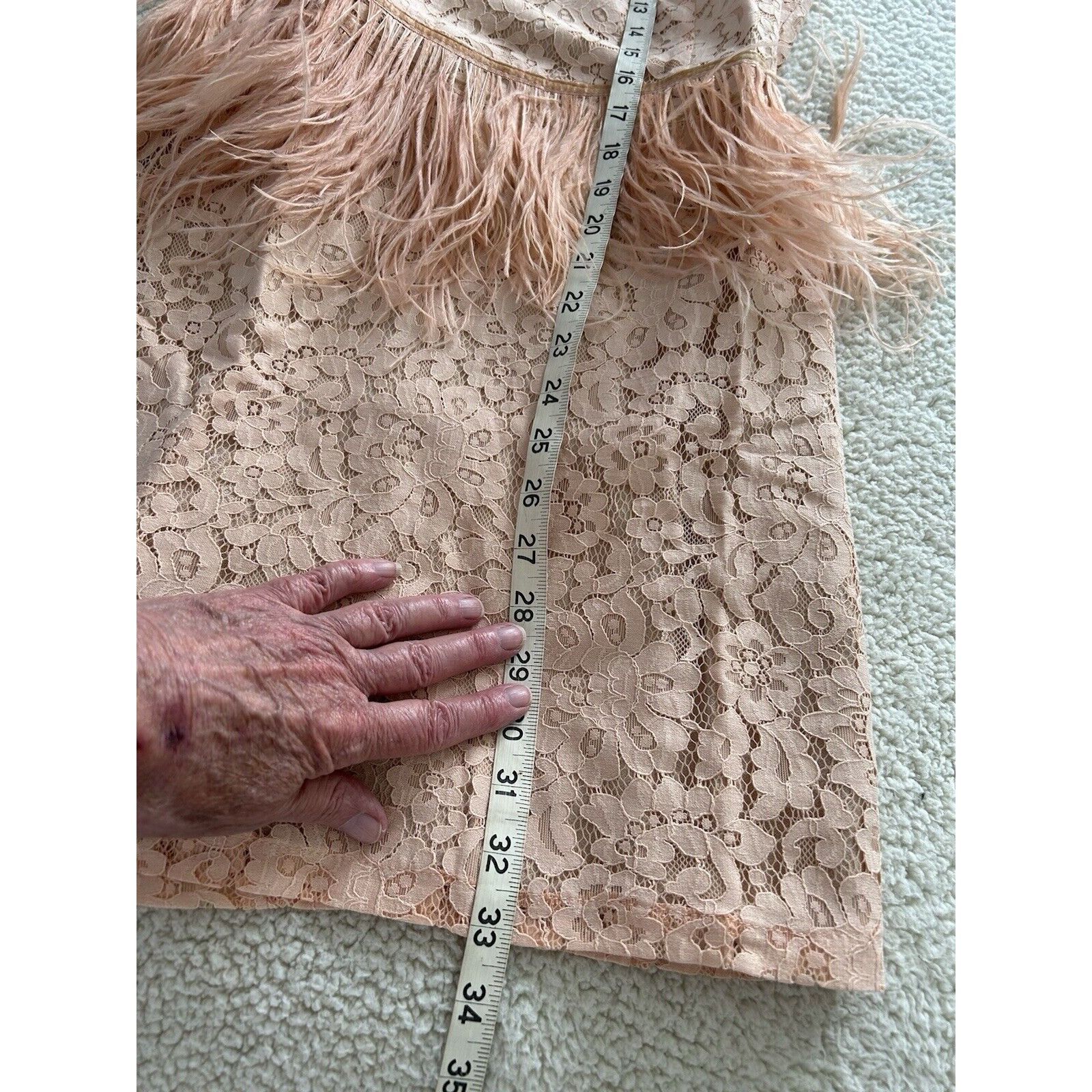Other ENDLESS ROSE Sleeveless Lace Sheath Open Back Feather Waist Size S / US 4 / IT 40 - 8 Thumbnail