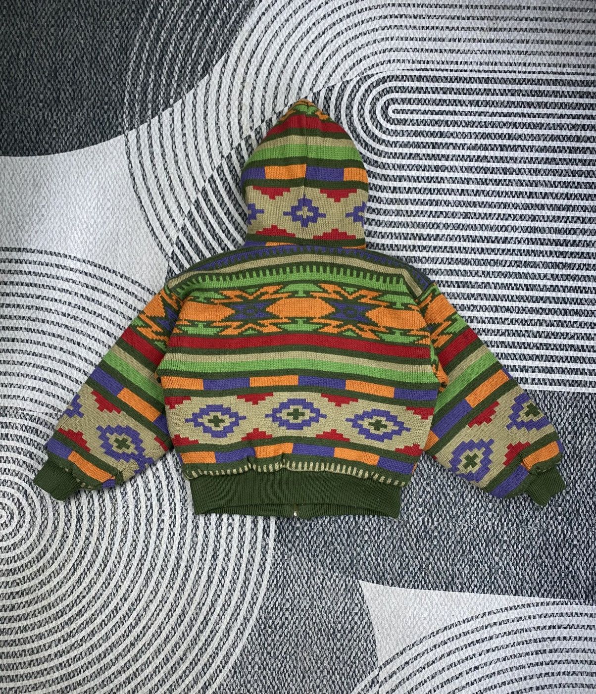 Japanese Brand Vtg City Call Lining Sherpa Wool Navajo Style Zip-Up Hoodies Size US L / EU 52-54 / 3 - 2 Thumbnail