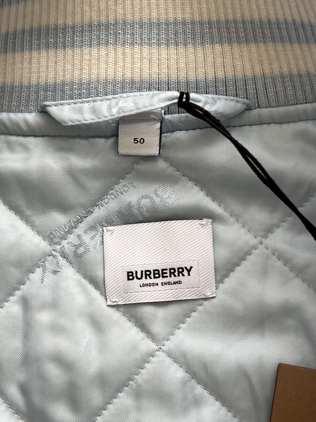 Burberry Burberry Embroidered Graphic Leather Varsity Jacket Size US M / EU 48-50 / 2 - 13 Thumbnail
