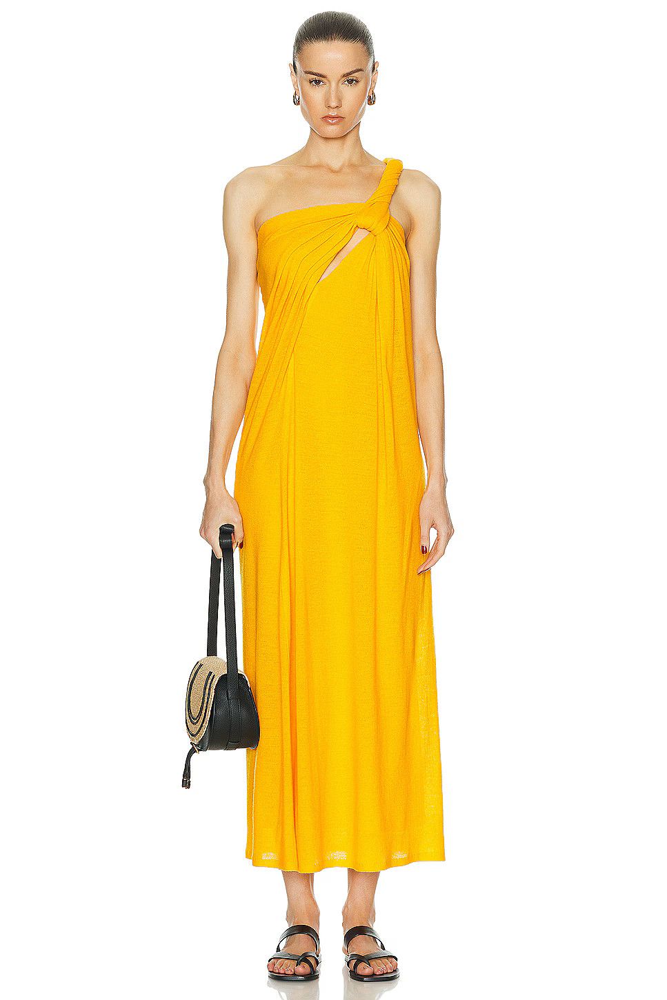 Chloe o1y0825 Midi Dress in Marigold Size S / US 4 / IT 40 - 1 Thumbnail