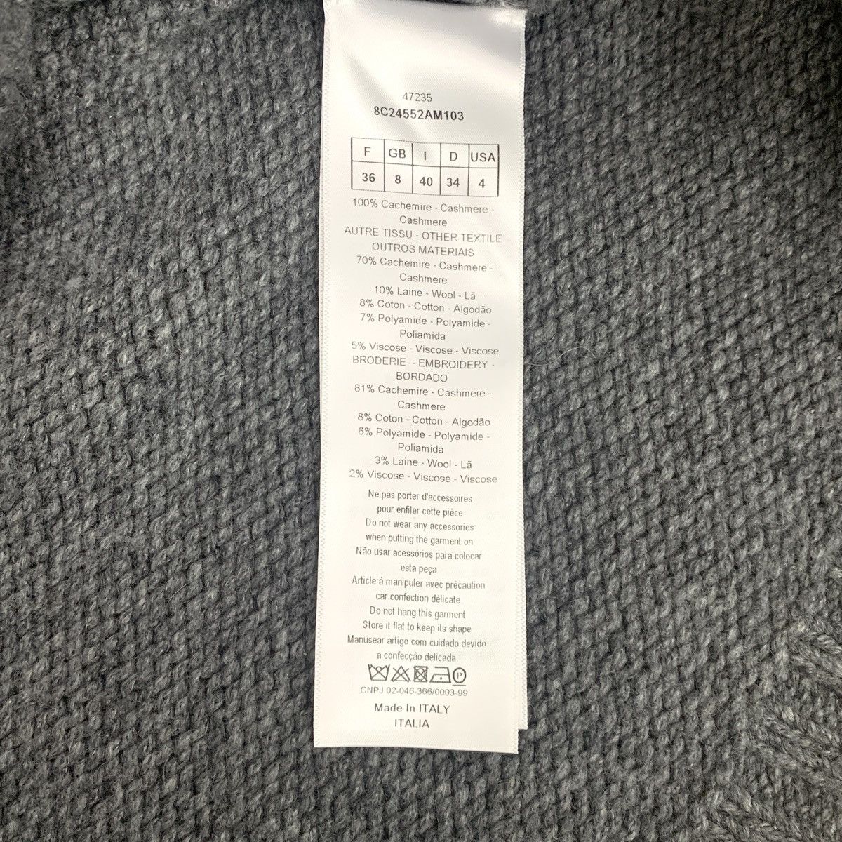 Dior Dior Geometric Long Sleeve Knit Sweater K26WX Size XS / US 0-2 / IT 36-38 - 6 Thumbnail