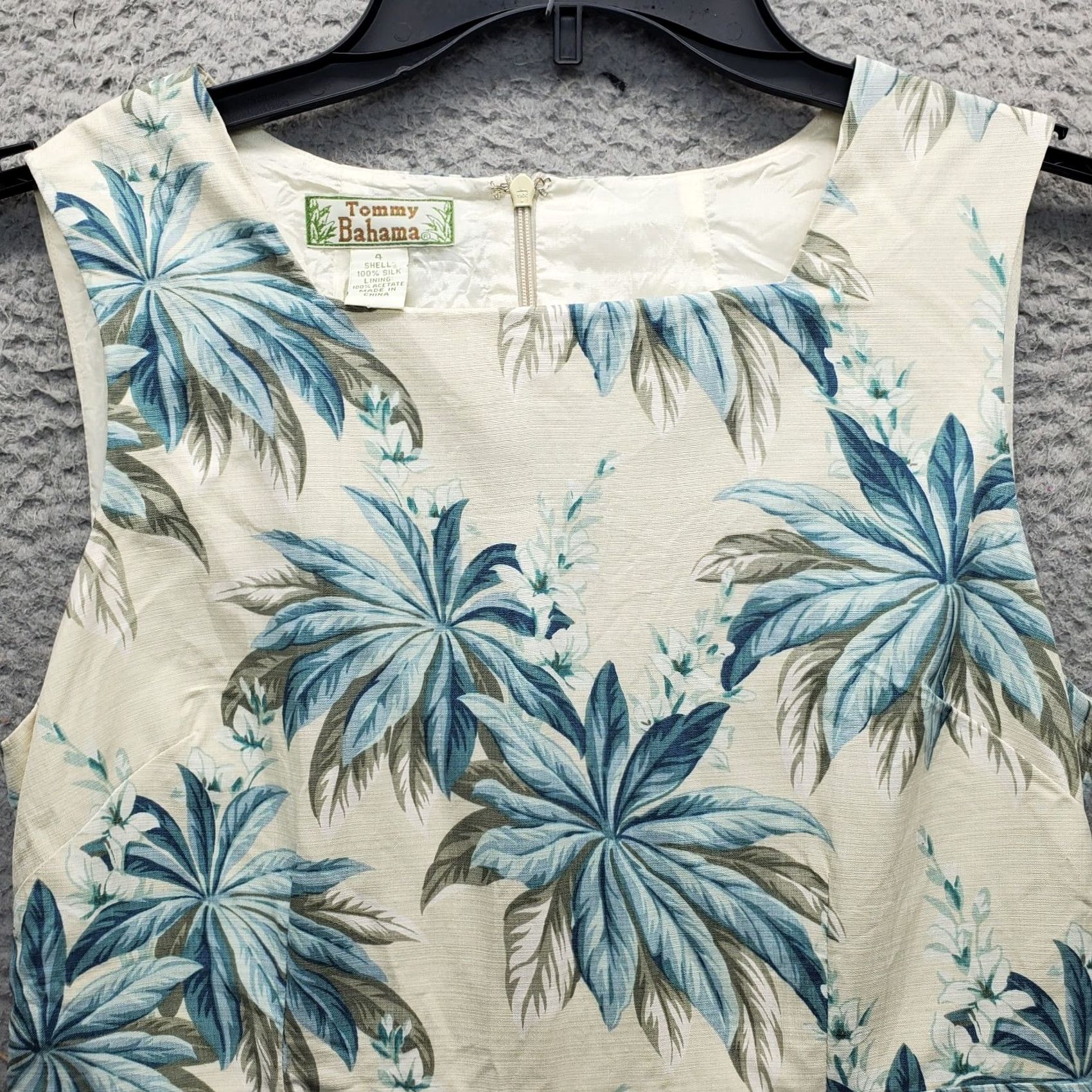 Tommy Bahama Tommy Bahama Shift Dress Womens 4 Multicolor Tropical Silk Lined Square Neck Back Zip Dress Size S / US 4 / IT 40 - 3 Thumbnail