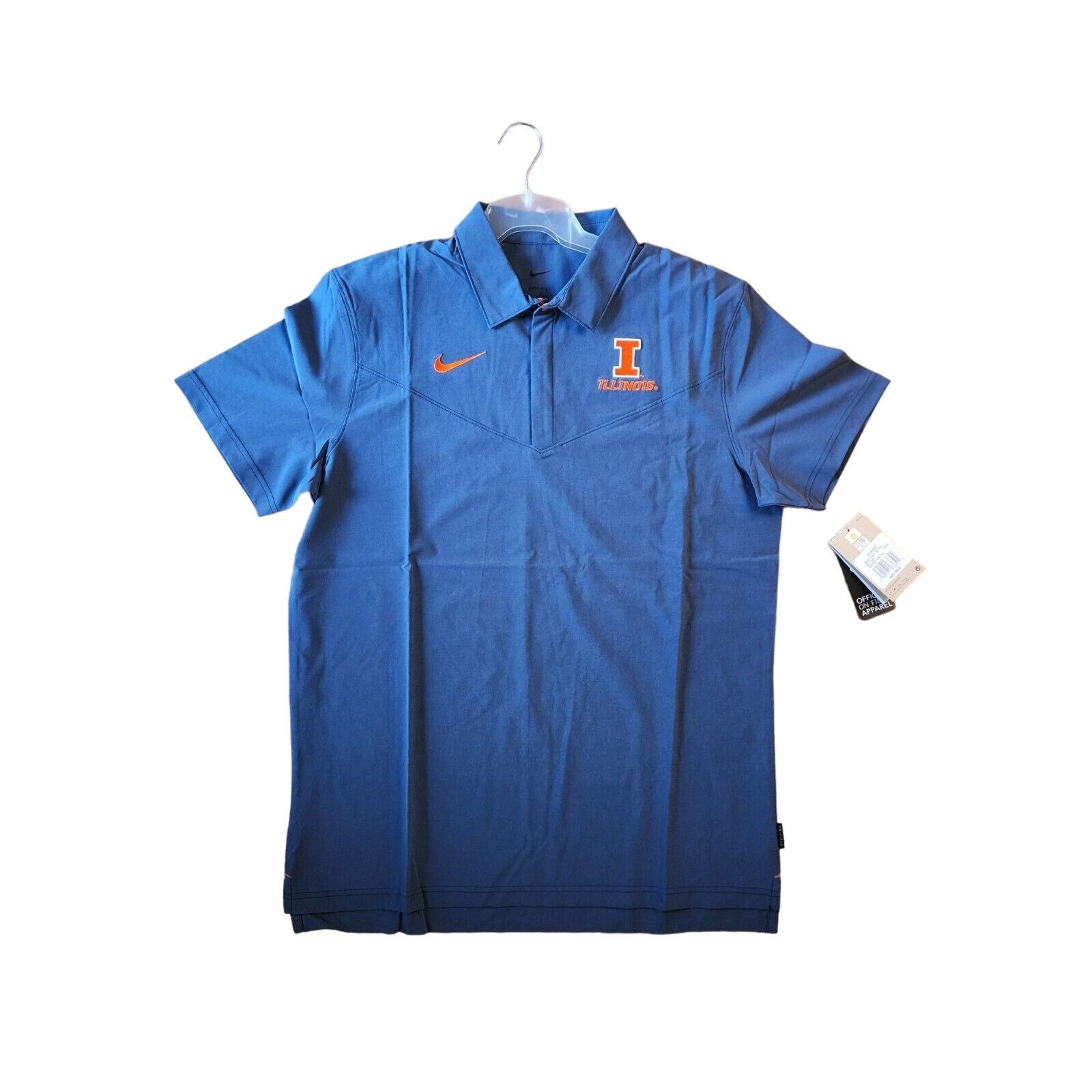 Nike Mens Nike SS Coach Polo University of Illinois UofI XLarge Size US XL / EU 56 / 4 - 1 Thumbnail
