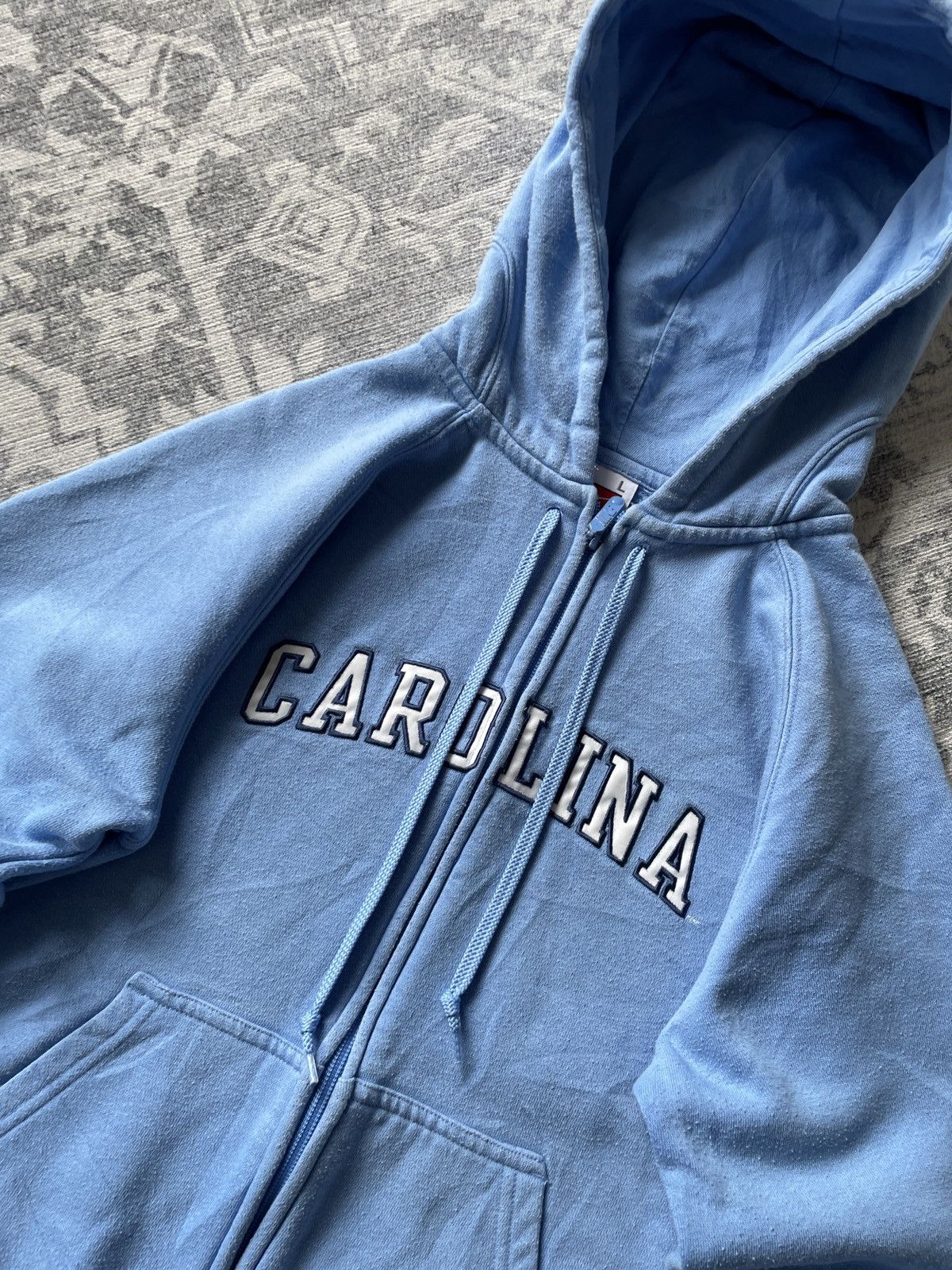 Japanese Brand × Nike × Vintage Vintage Nike Carolina Zip Hoodie Big Logo Cropped Japanese Size US S / EU 44-46 / 1 - 5 Thumbnail