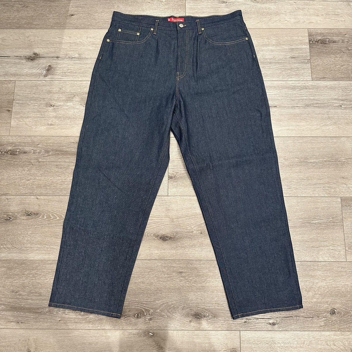 image of Supreme Raw Indigo Baggy Denim Pant Size 38 in Blue, Men's