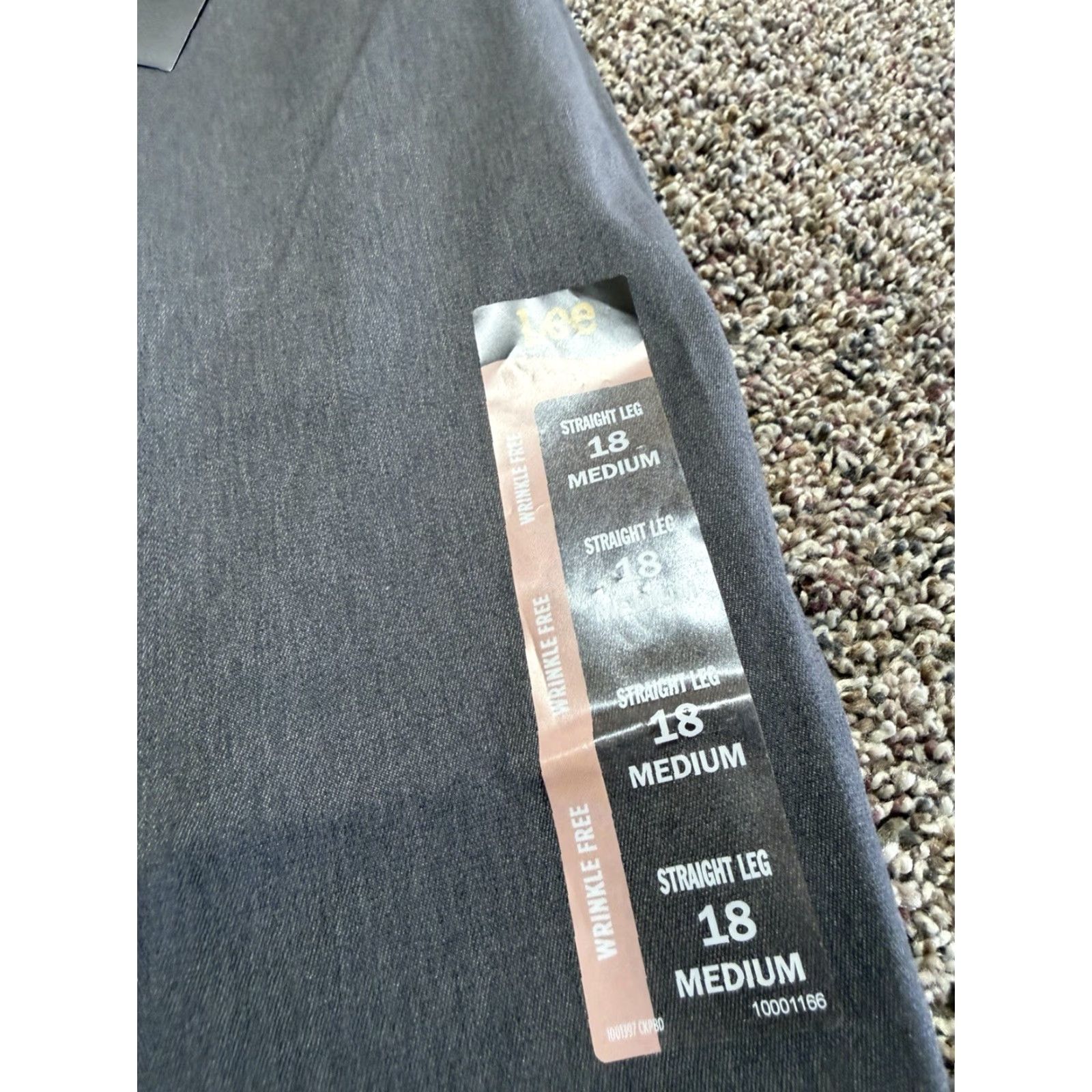 Lee Lee Pants Women Size 18 Gray Mid Rise Straight Leg NEW TAGS Size 40" / US 18 - 2 Thumbnail