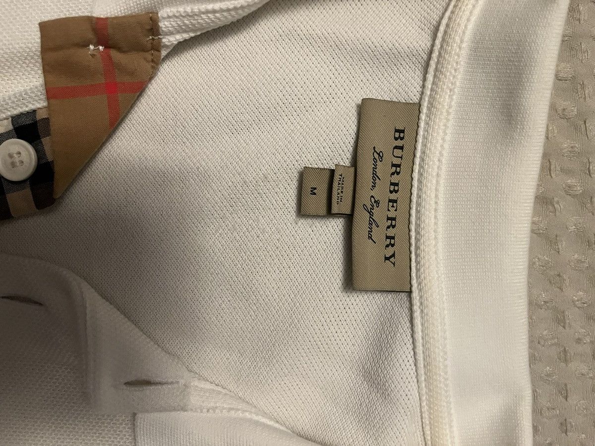 Burberry Burberry White Polo (Fits like a small) Size US M / EU 48-50 / 2 - 2 Thumbnail