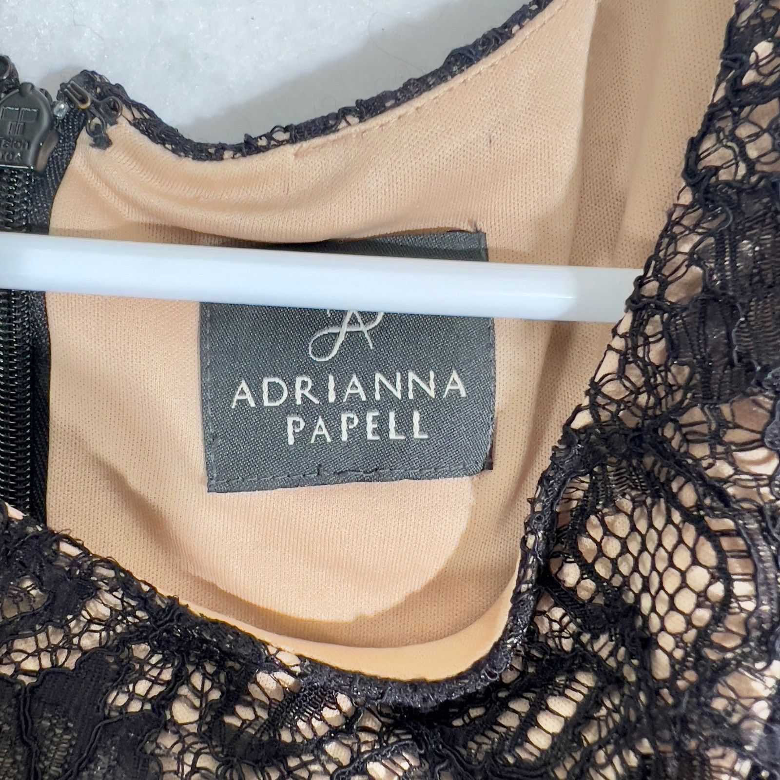 Adrianna Papell Adrianna Papell Above Knee Dress A-Line Woman Black Lace Top Size ONE SIZE - 2 Thumbnail