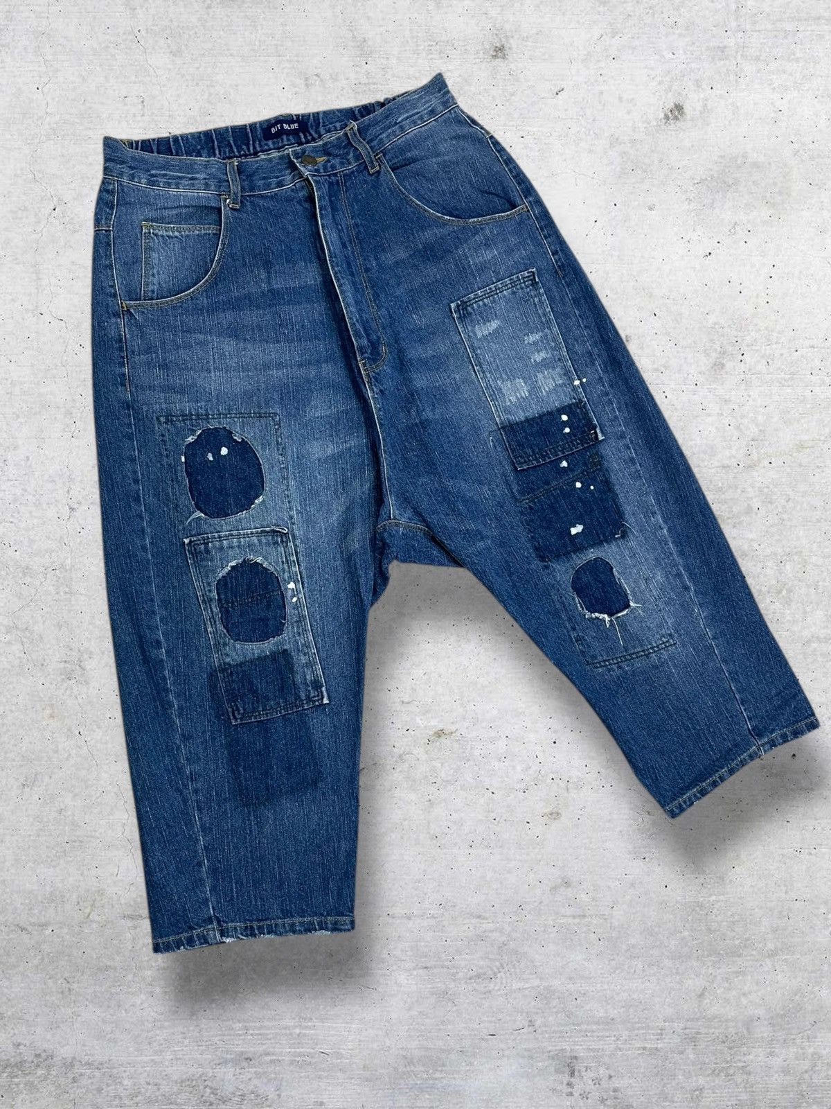Kapital VINTAGE BIT BLUE 90S OG JAPAN DESIGNER PATCHWORK SHORT DENIM Size US 30 / EU 46 - 2 Thumbnail