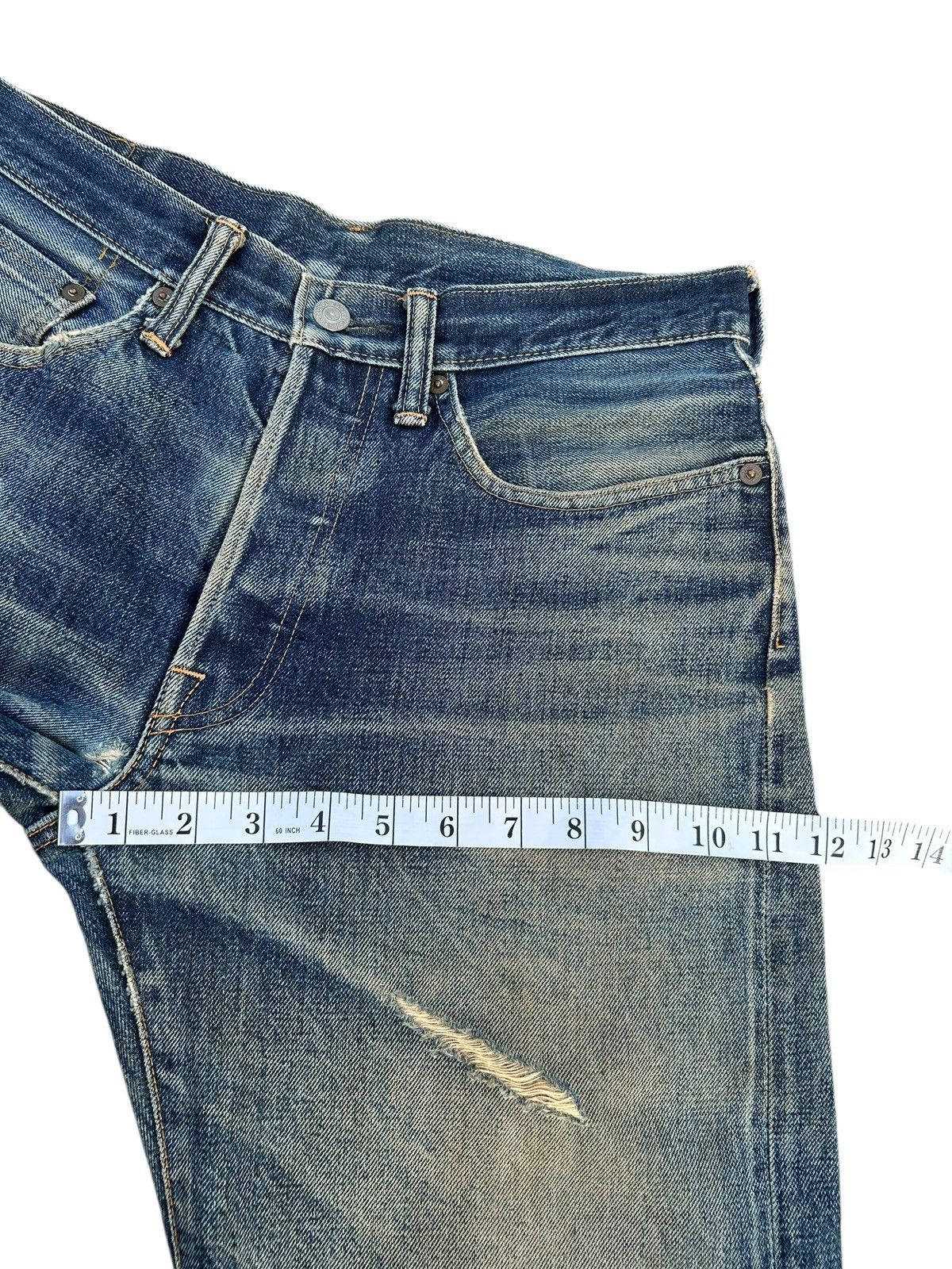 Kapital Thrashed Vintage Studio Dartisan Selvedge Denim Jeans Size US 31 - 22 Thumbnail
