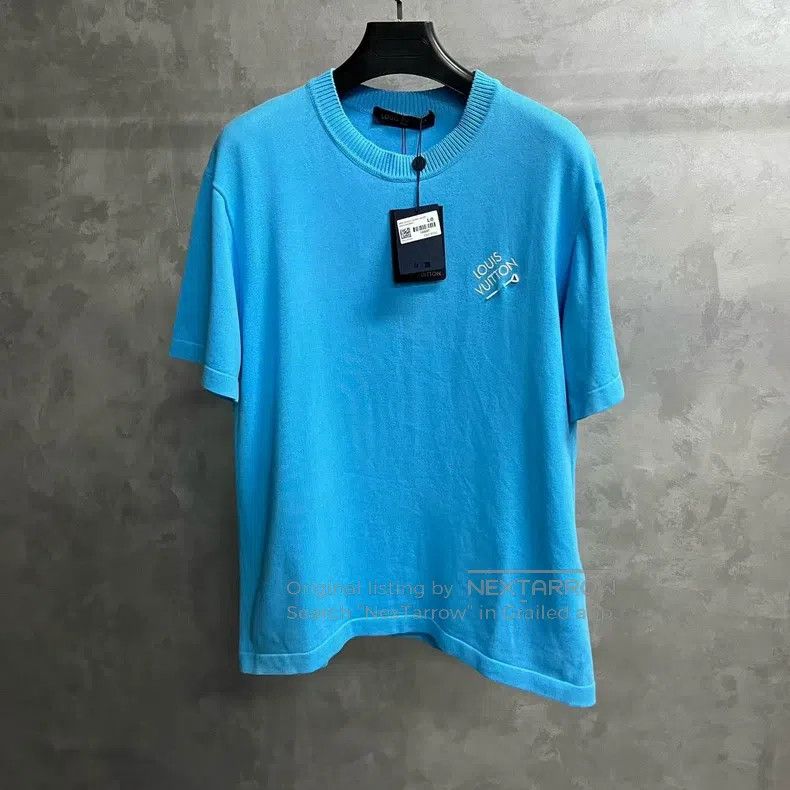 Louis Vuitton Louis Vuitton Blue Solid Logo Letter Embroidered Casual Cr Size US L / EU 52-54 / 3 - 1 Thumbnail