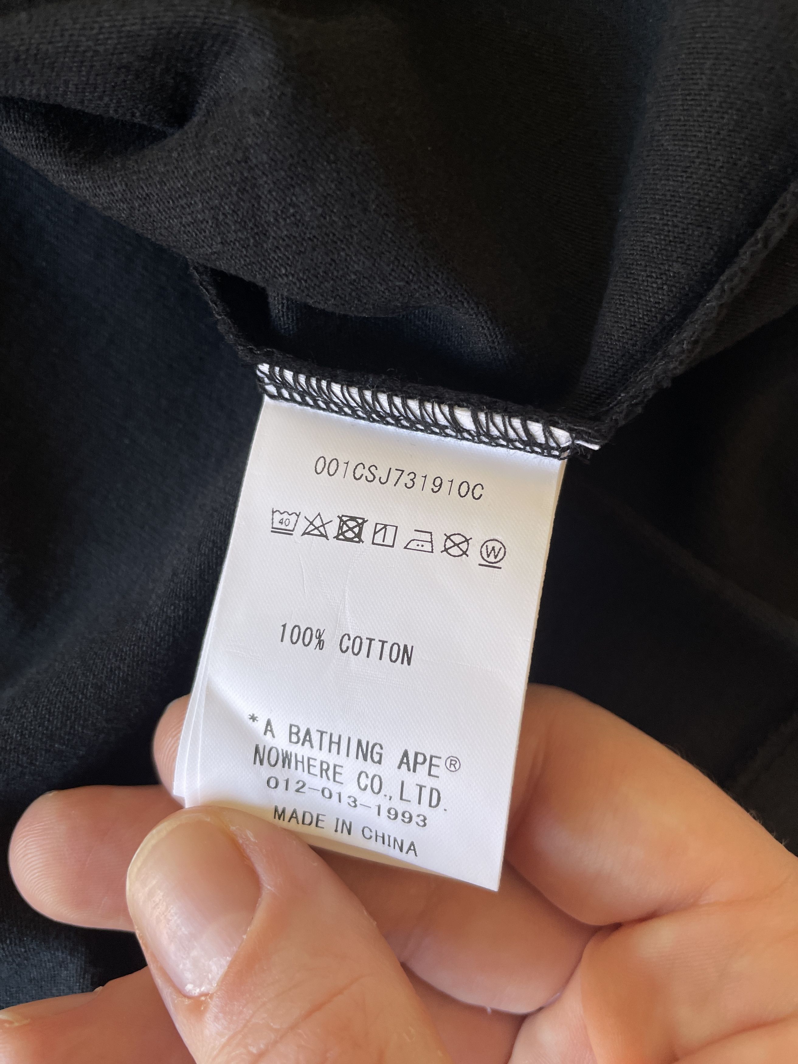 Bape × Union LA BAPE X UNION WASHED STA TEE Size US L / EU 52-54 / 3 - 8 Thumbnail