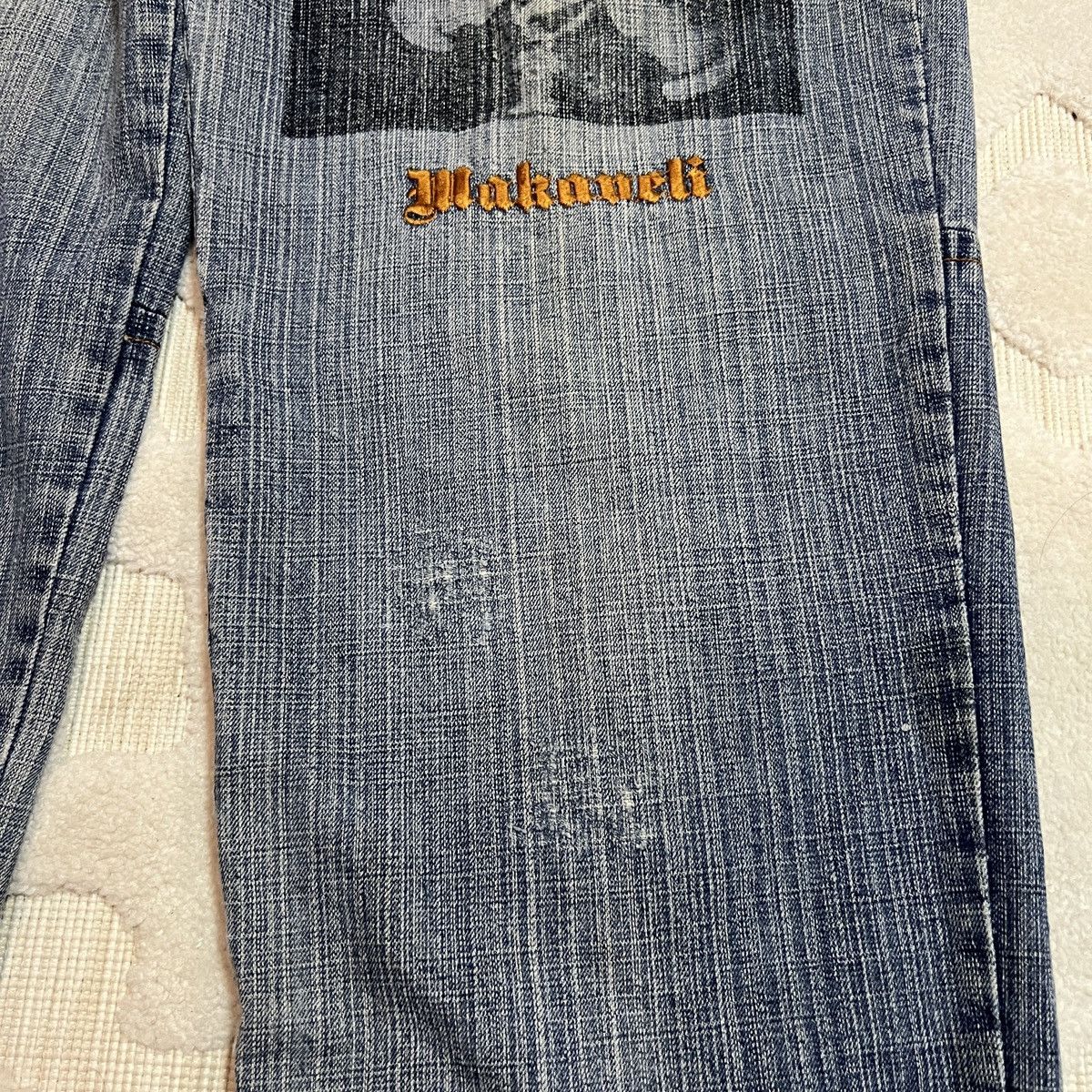 Makaveli MAKAVELI HIP-HOP SUPER BAGGY JEANS PANTS Y2K 90S RAP Size US 36 / EU 52 - 3 Thumbnail