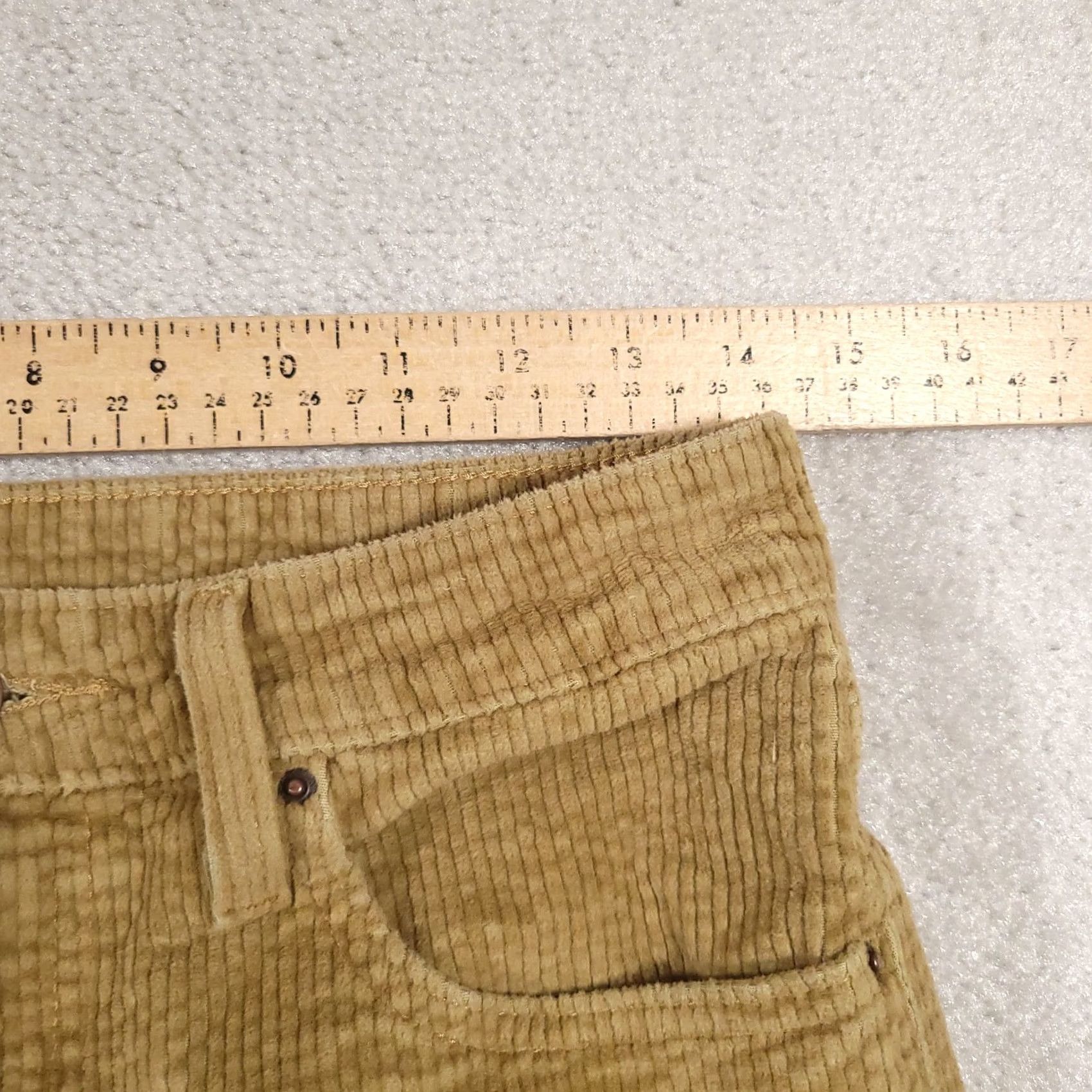 Levi's Levi's Skinny Corduroy Jeans Pants Women's 29X30 Golden Brown Mid-Rise Jeans Womens Regular 29 Brown Solid Retro College Denim Stretch Inseam 30 Size 29" - 6 Thumbnail
