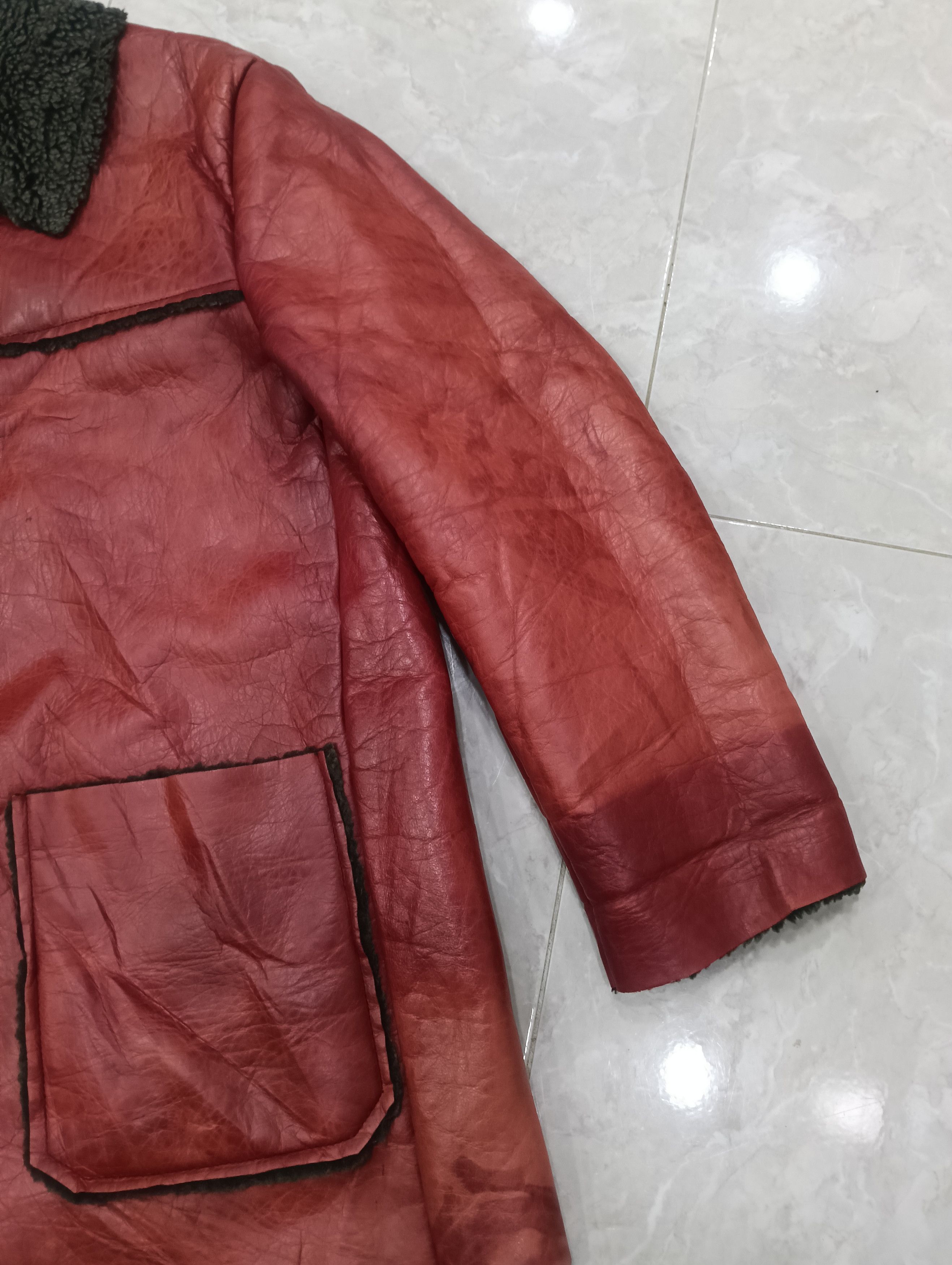 291295=Homme Great Shearling Leather Jacket By 291295=Homme Size US XL / EU 56 / 4 - 8 Thumbnail