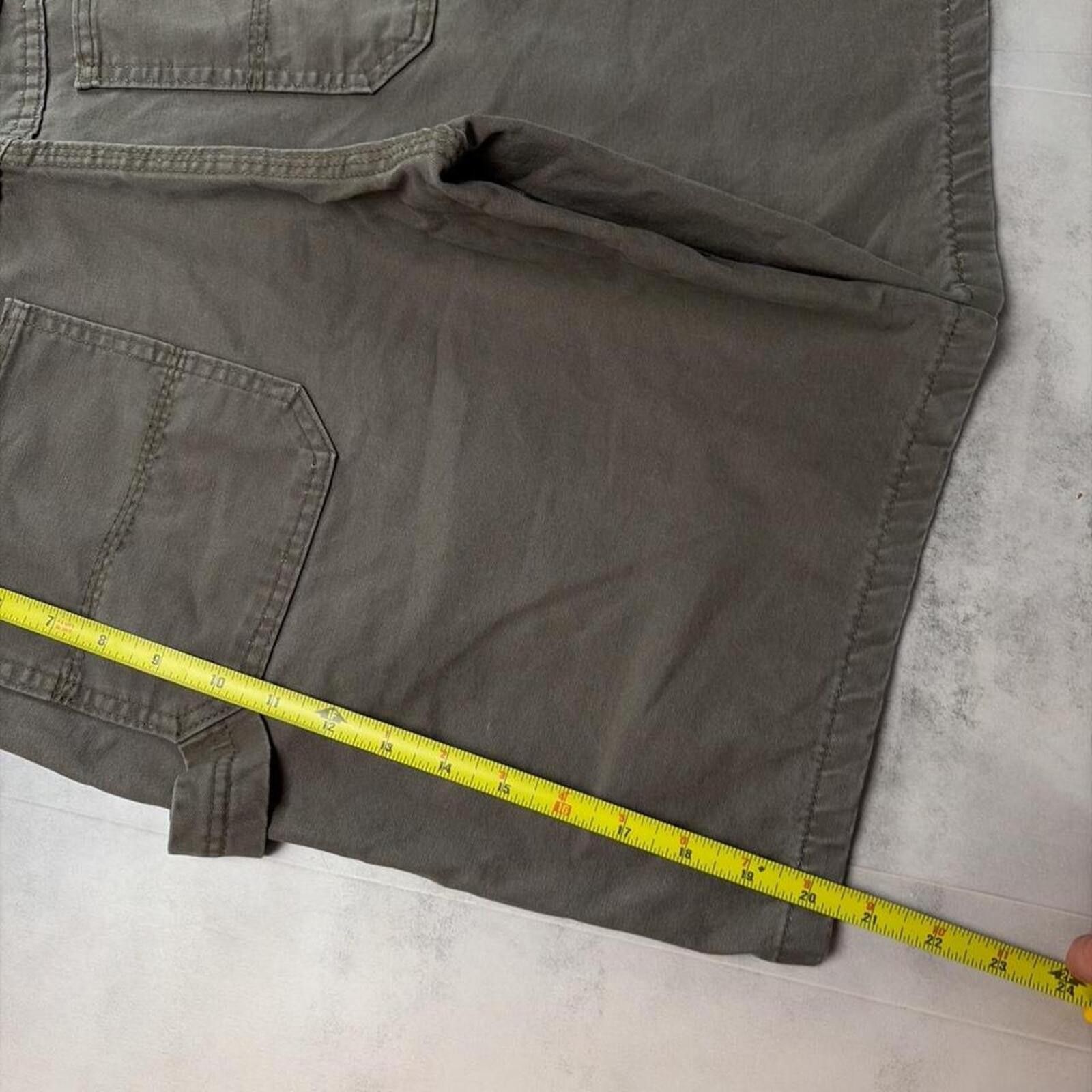 Dickies Y2K Olive Green Dickies Carpenter Baggy Distressed Shorts Size US 34 / EU 50 - 7 Thumbnail