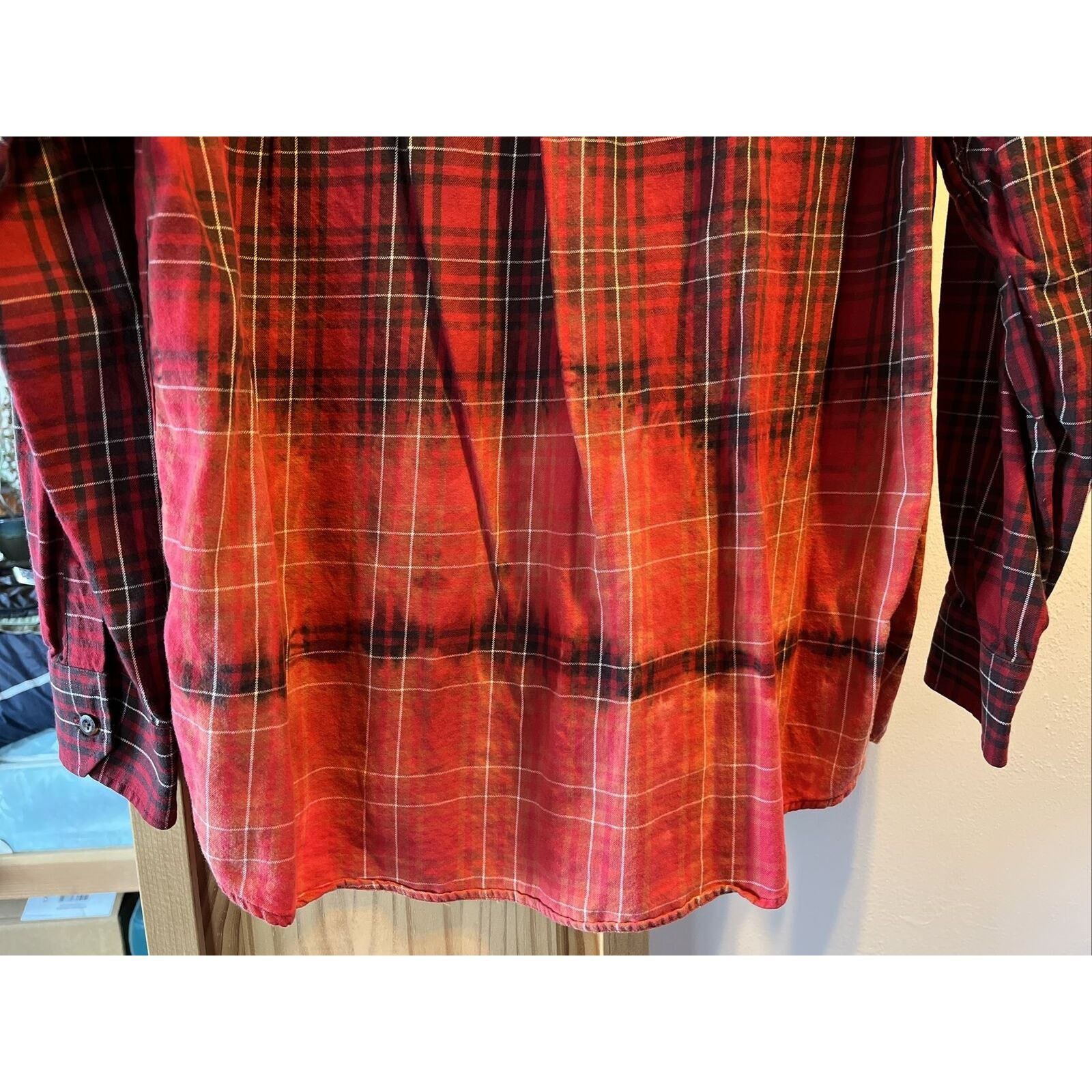 Pendleton Pendleton Mens L Red Plaid LS pima cotton merino wool shirt Size US L / EU 52-54 / 3 - 16 Thumbnail