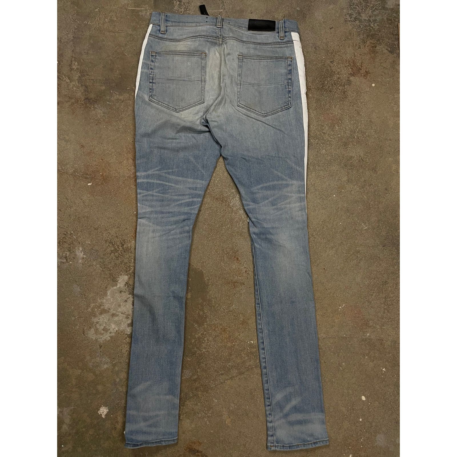 Amiri Amiri Jeans Light Wash White Stripe 33 Used Size US 33 - 3 Thumbnail