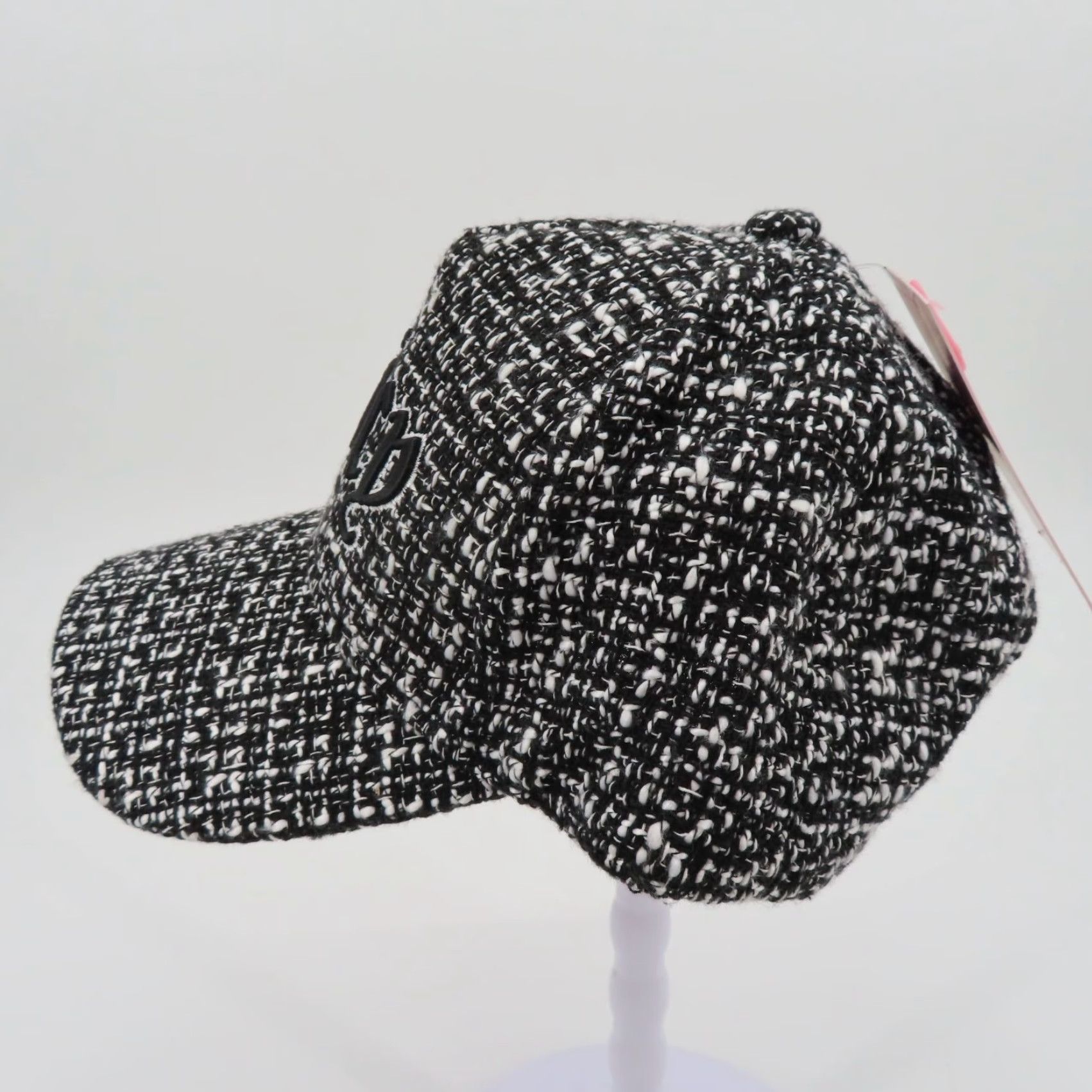 Juicy Couture Juicy Couture Baseball Hat Cap Women One Size Black White Tweed Embroidered NEW OSFM Adjustable Hats Urban Casual Size ONE SIZE - 5 Thumbnail