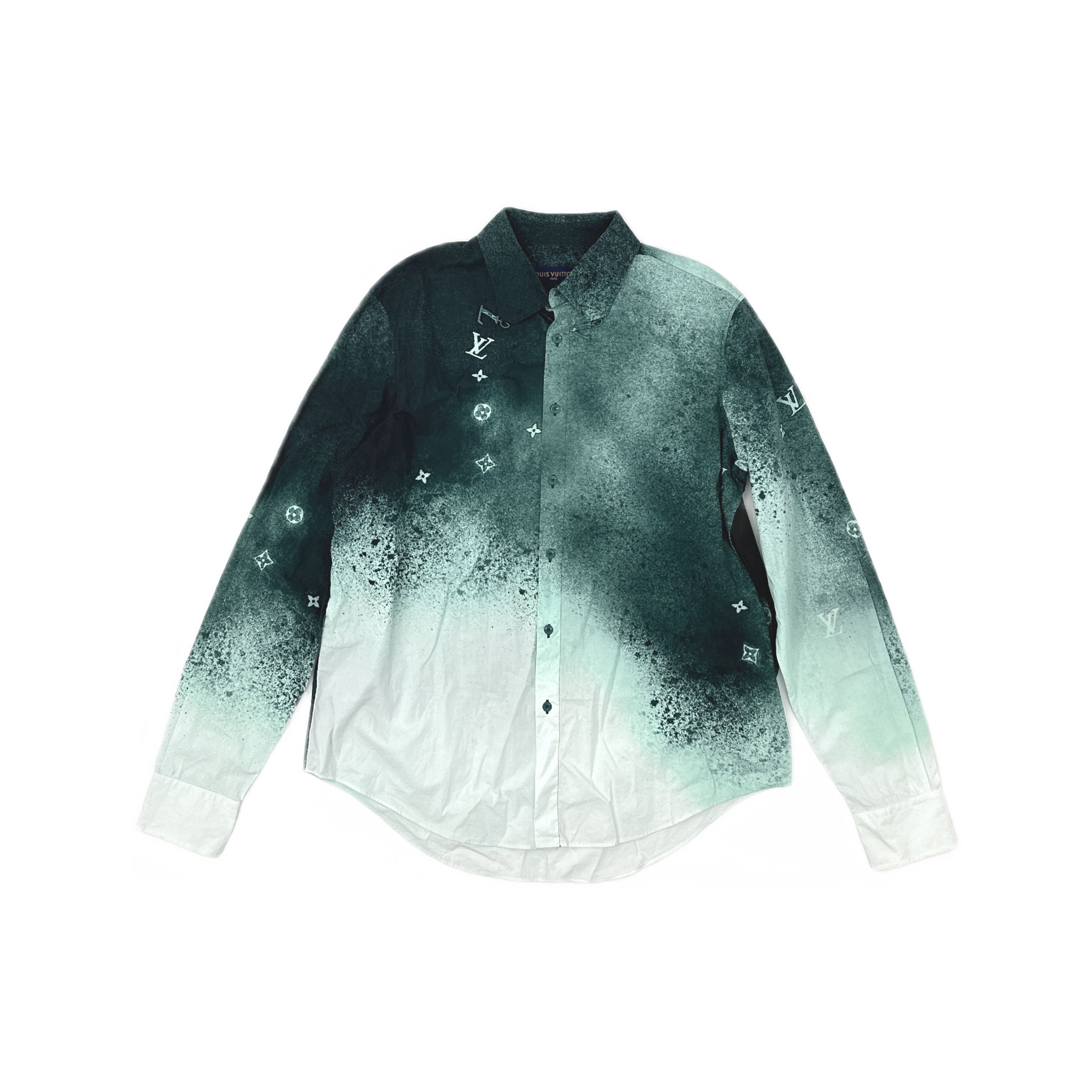 Louis Vuitton Louis Vuitton Gradient Monogram Button Up Shirt Size M Size US M / EU 48-50 / 2 - 1 Thumbnail