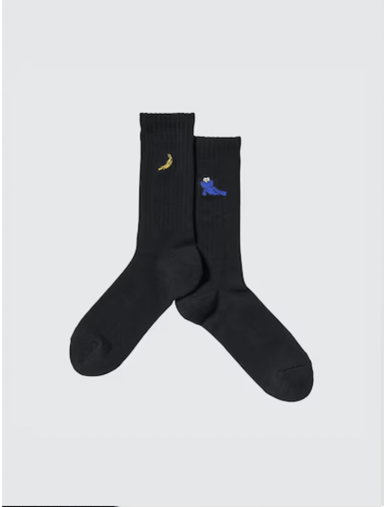 Andy Warhol × Kaws × Uniqlo KAWS & Warhol Uniqlo Socks UNISEX US 8 - US 11 Size ONE SIZE - 2 Thumbnail