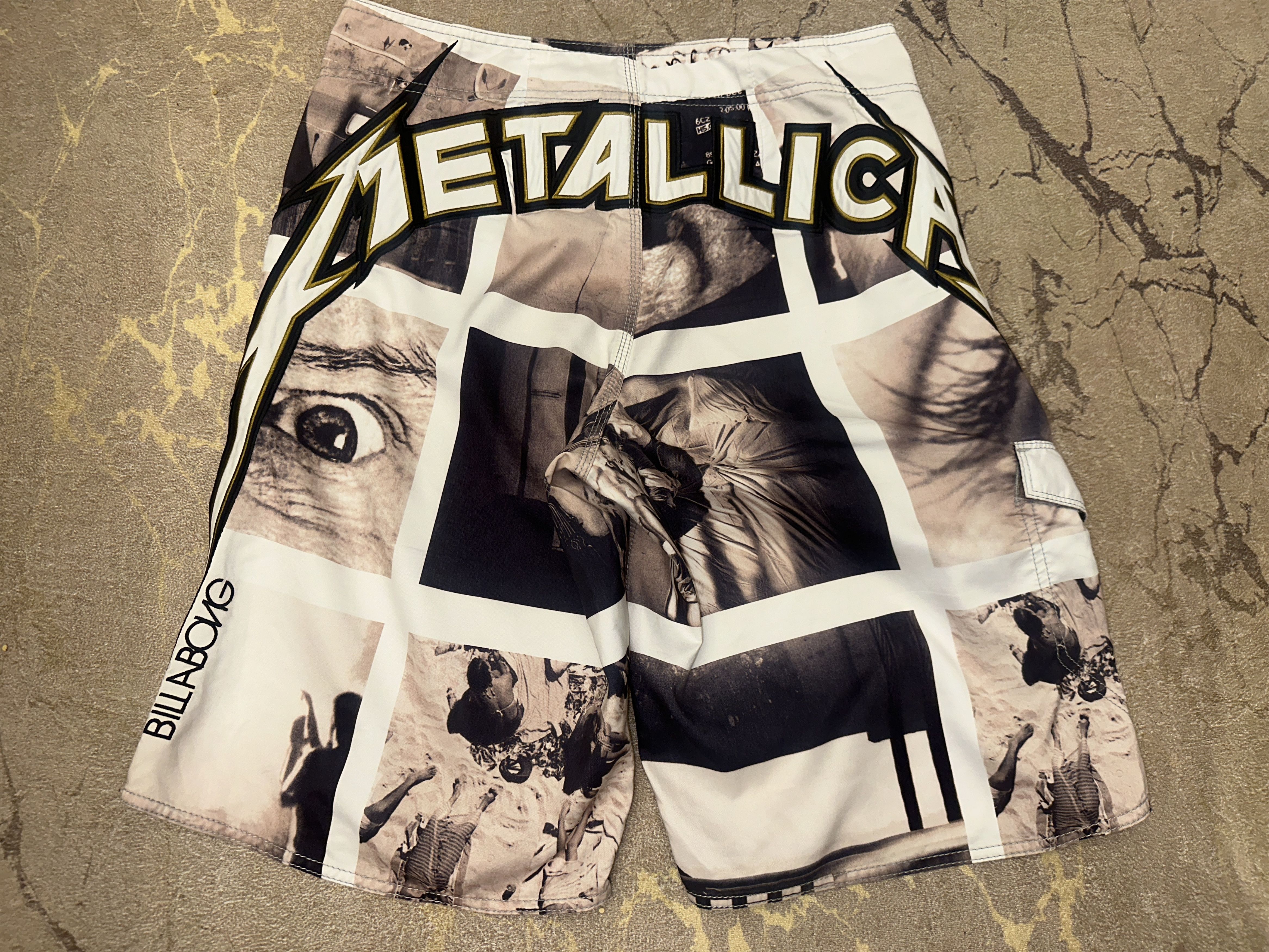 Billabong Limited Edition Billabong Metallica Board Shorts Size 33 Size US 33 - 2 Thumbnail