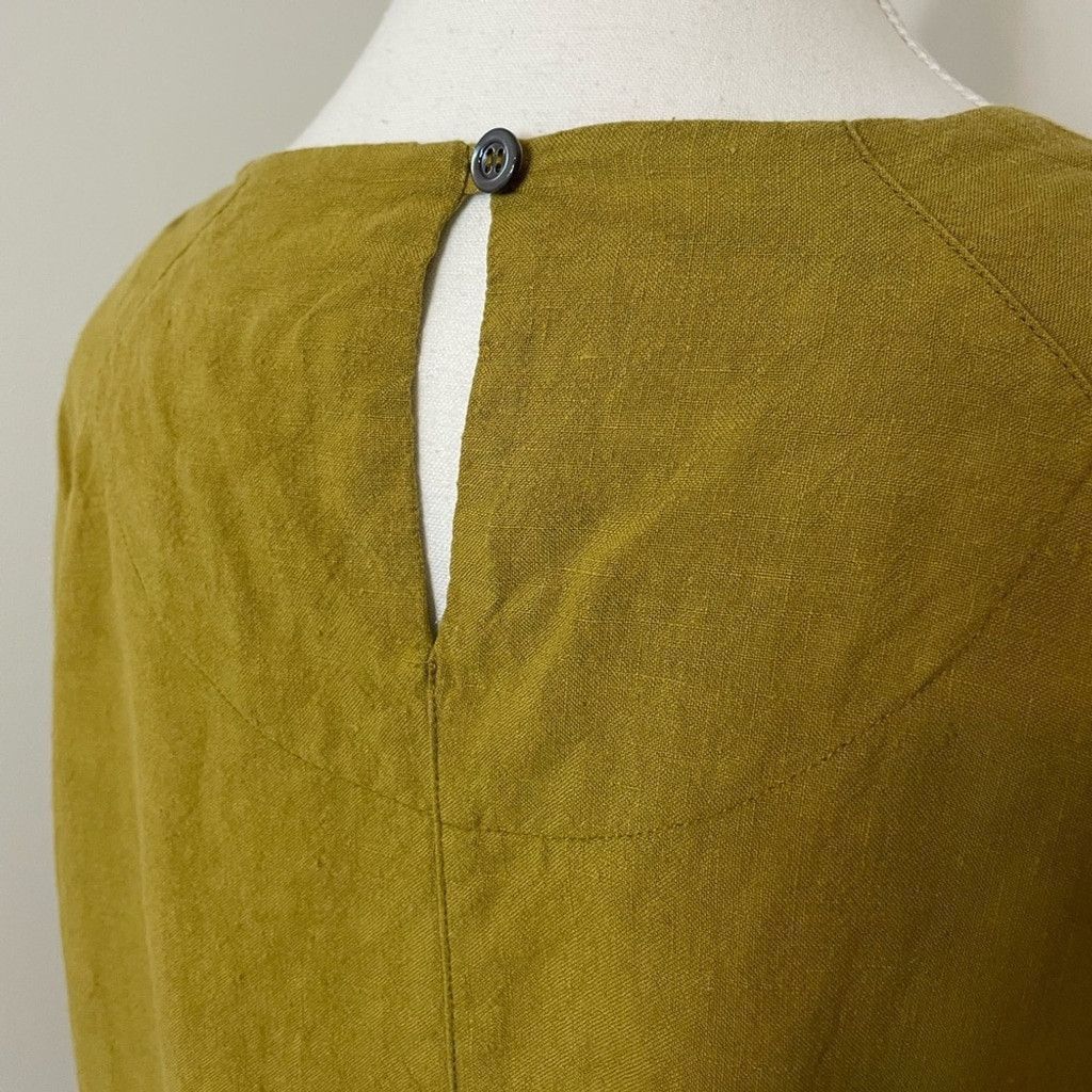 Other Ayrtight Chartreuse Linen Tunic Dress with Pockets S Size XS / US 0-2 / IT 36-38 - 6 Thumbnail