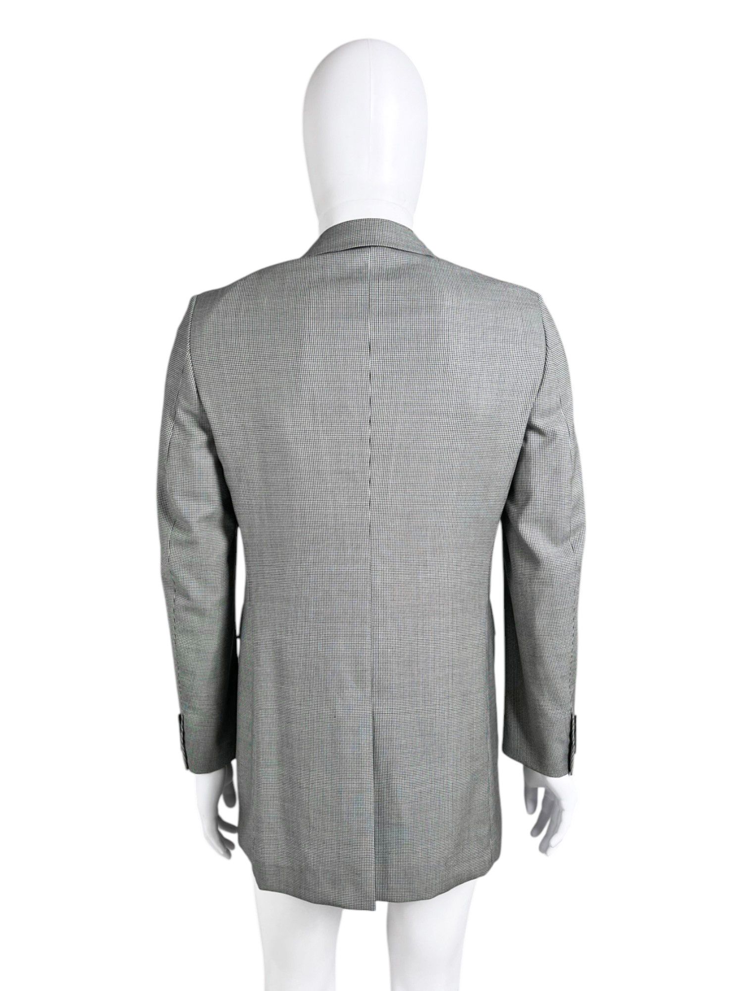 Comme des Garcons Homme Deux S/S 2021 Tartan Studded Grey Coat Size US S / EU 44-46 / 1 - 4 Thumbnail