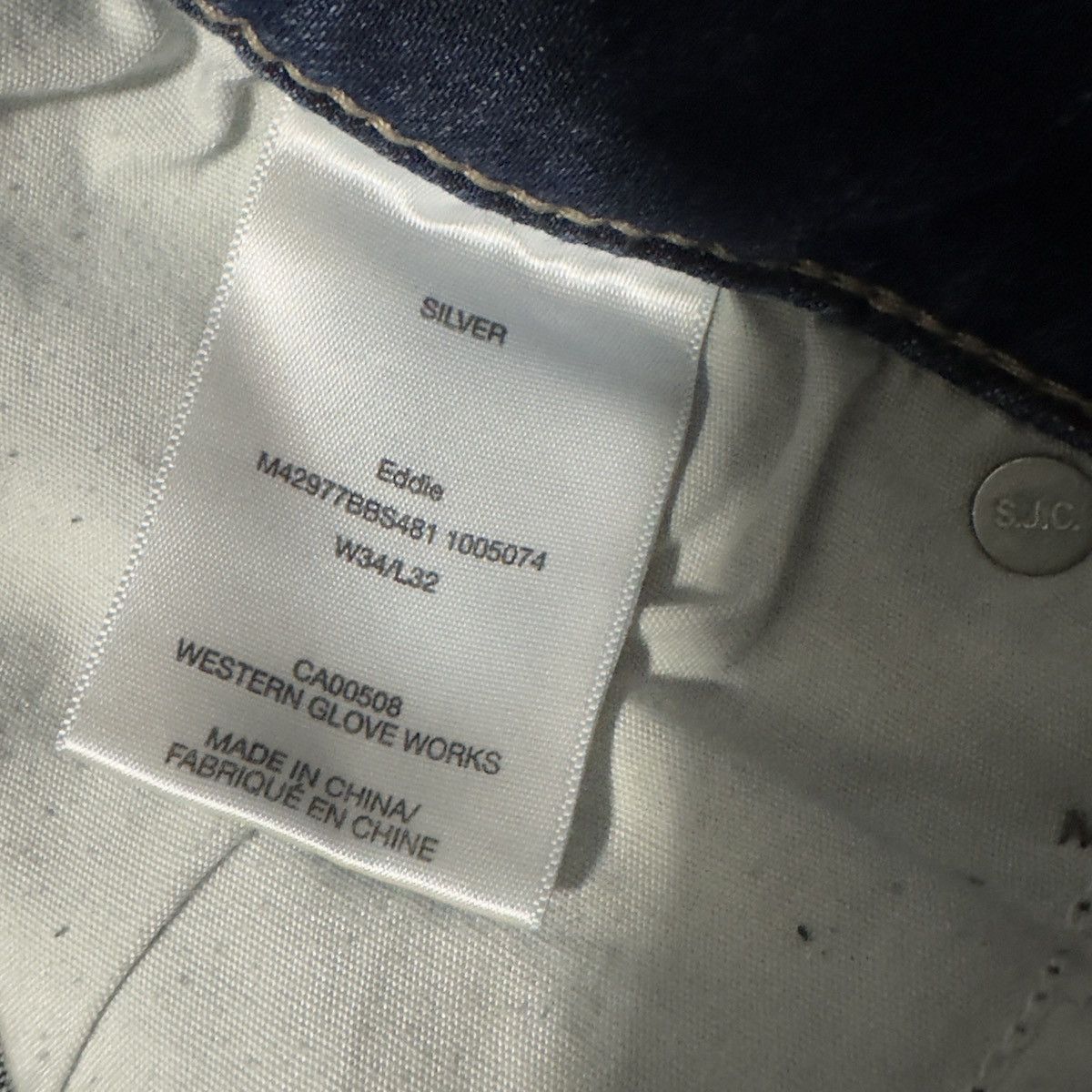 Silver Jeans Co. Men’s Silver Jeans Co “Eddie” Relaxed Fit Tapered Leg 34/32 Size US 34 / EU 50 - 3 Thumbnail