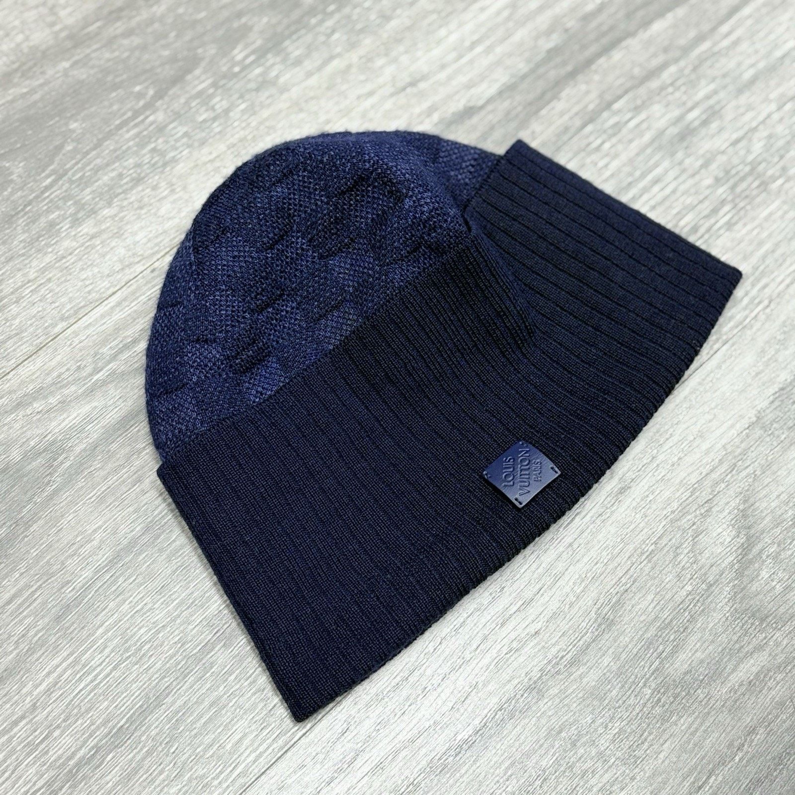 Louis Vuitton Louis Vuitton Wool Petit Damier Beanie ' Navy ' | GOOD COND! Size ONE SIZE - 2 Thumbnail