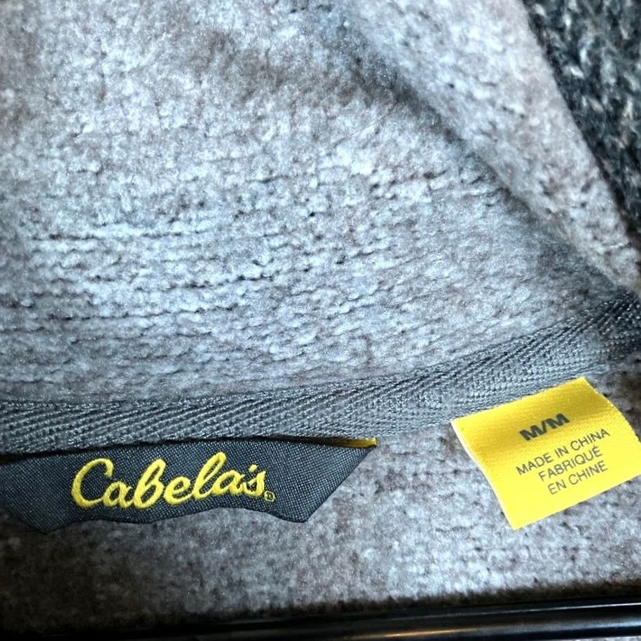 Vintage Cabela's Womens Jacket Gray Herringbone Fleece Hooded Long Sleeve Mid-Length Warmth M Size M / US 6-8 / IT 42-44 - 6 Thumbnail