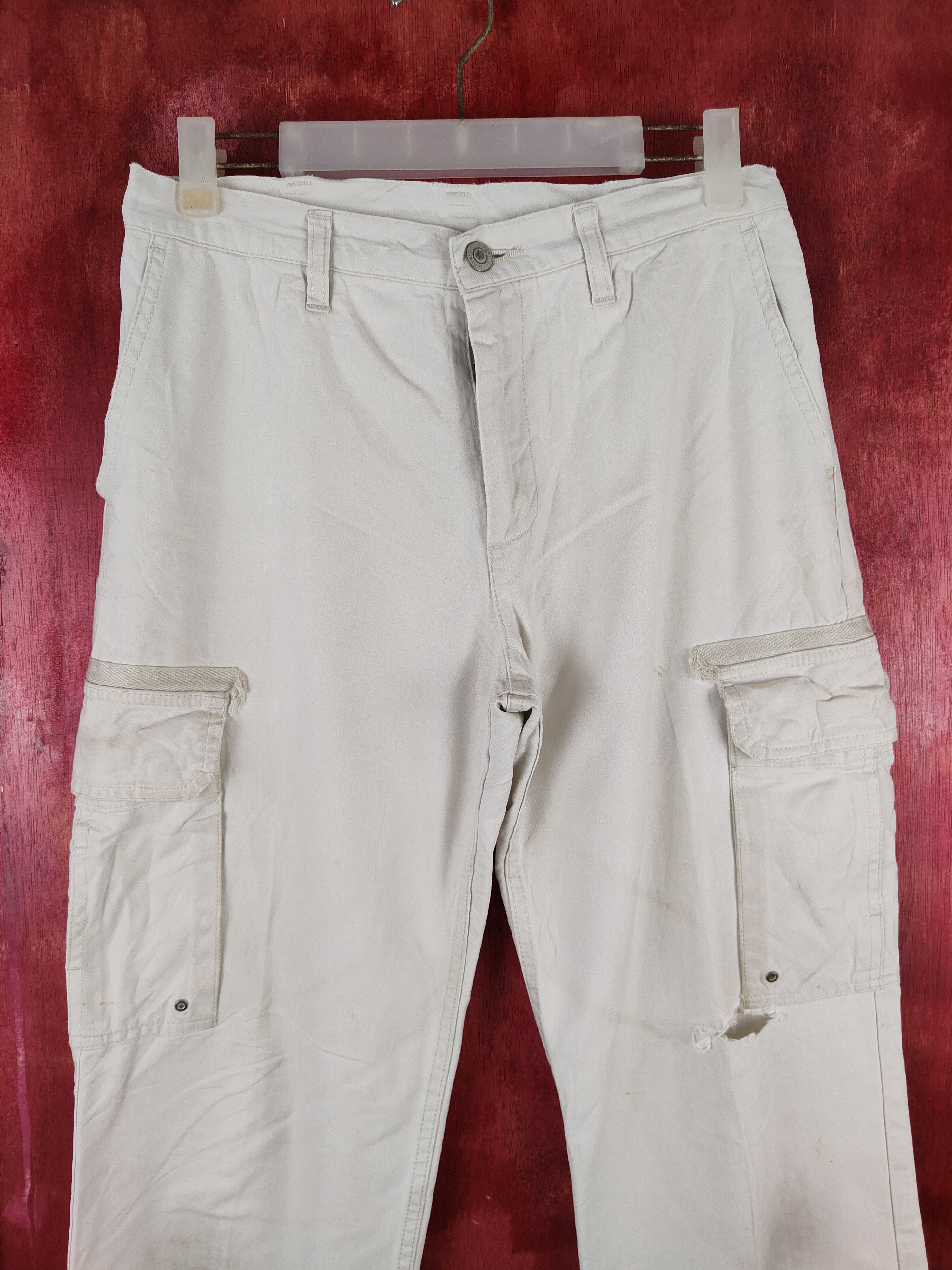 Japanese Brand × Uniqlo Uniqlo White Multipocket Tactical Cargo Pants #S1283 Size US 29 - 2 Thumbnail