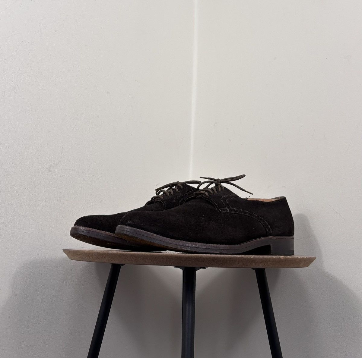 Heinrich Dinkelacker Heinrich Dinkelacker Men’s Dark Brown Suede Leather Shoes Size US 12 / EU 45 - 9 Thumbnail