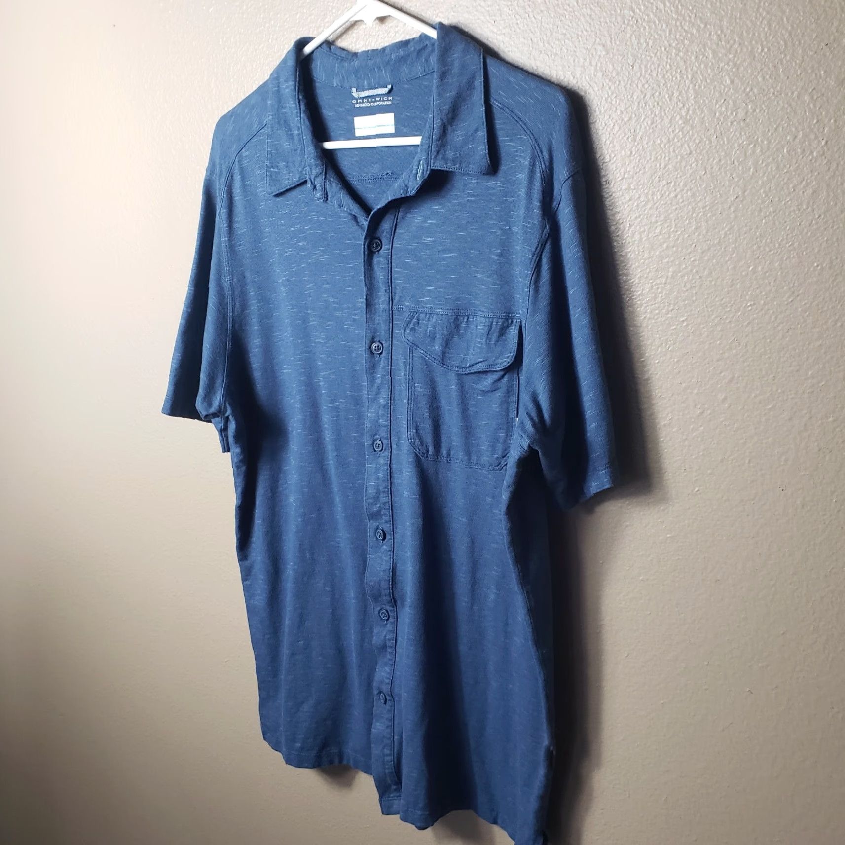 Vintage Columbia Shirt Men Outdoor Omni Wick Buttonfront Collared Hiking Size L Blue Size US L / EU 52-54 / 3 - 2 Thumbnail