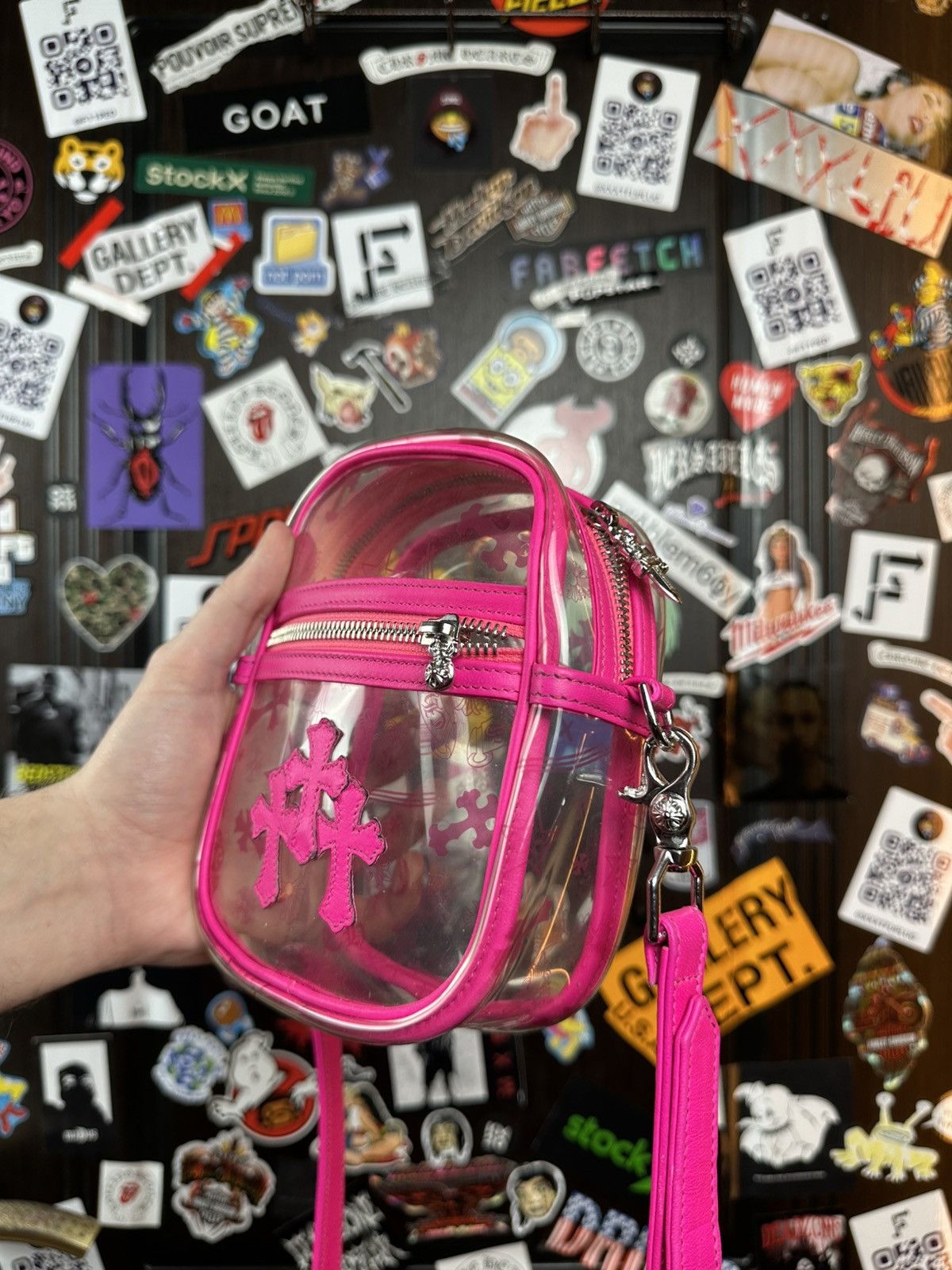 Chrome Hearts × Matty Boy Chrome Hearts Mini Taka Pink Vinyl Shoulder Bag Size ONE SIZE - 5 Thumbnail